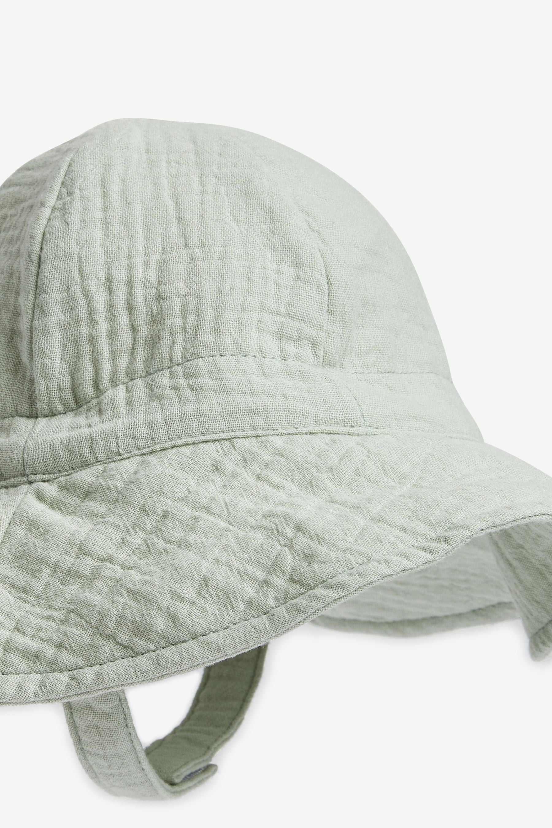 Mint Green Baby Low Back Summer Bucket Hat (0mths-2yrs)