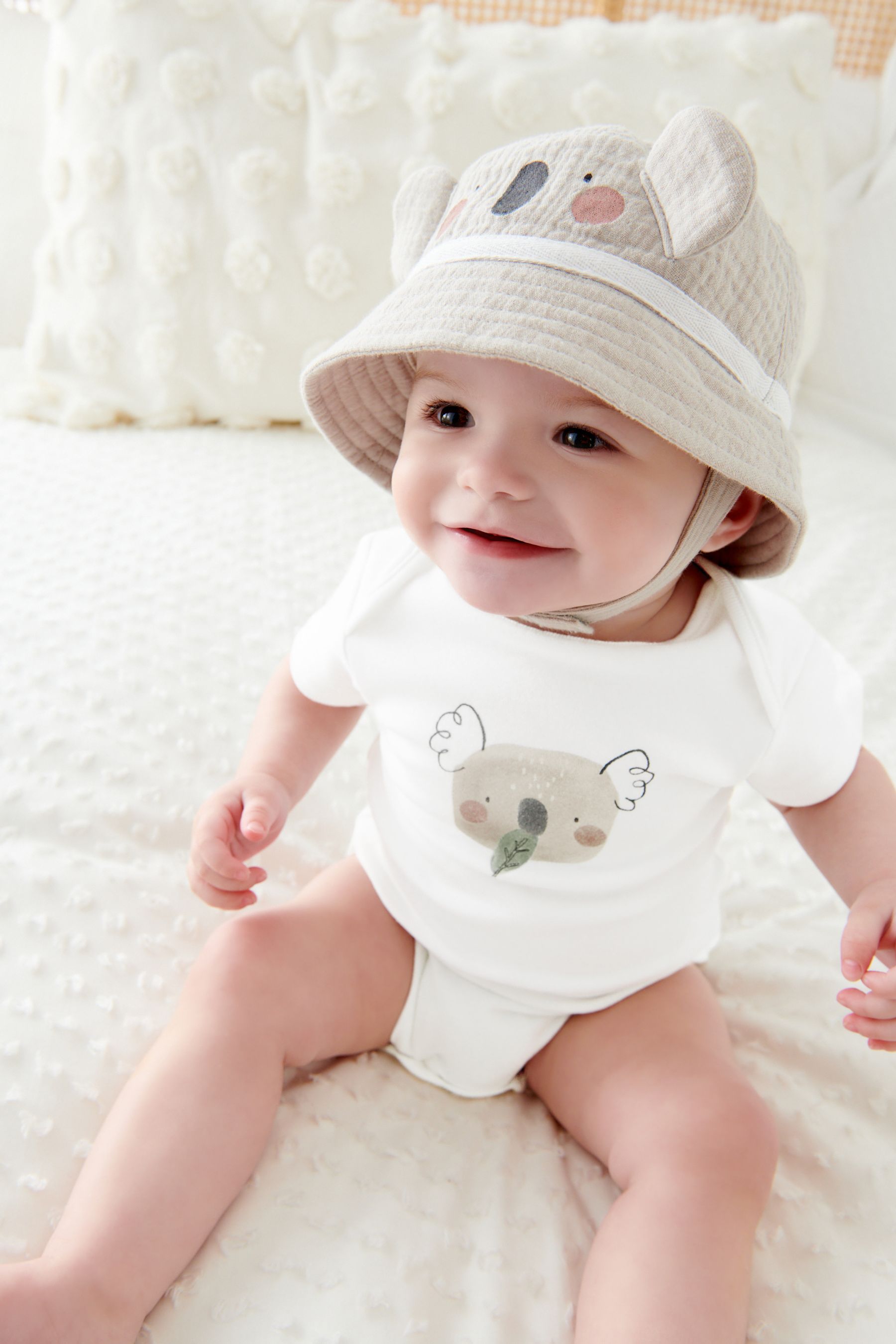 Grey Koala Baby Summer Bucket Hat (0mths-2yrs)