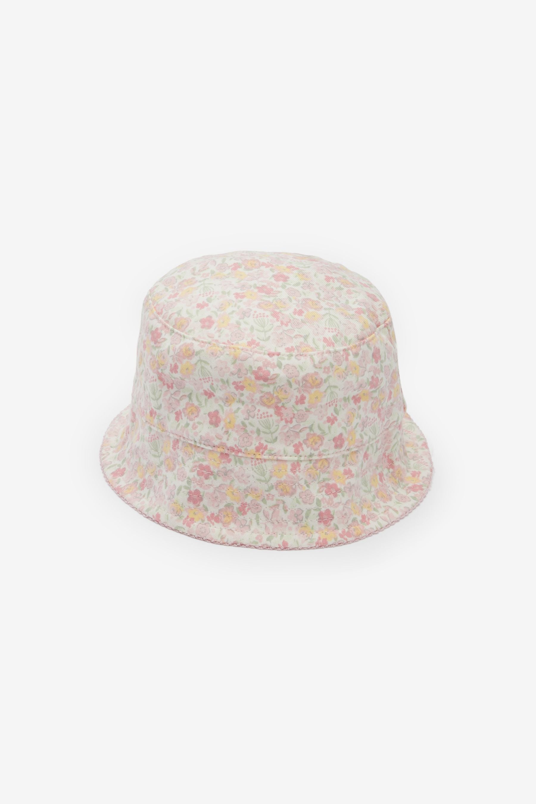 Pink Mint Floral 2 Pack Baby Summer Bucket Hats (0mths-2yrs)