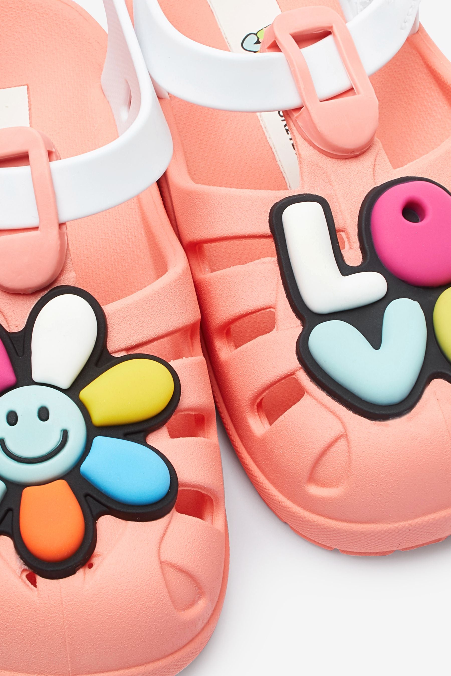 Pink Ipanema Pink Baby Smiley Face Embellished Pump Sandals