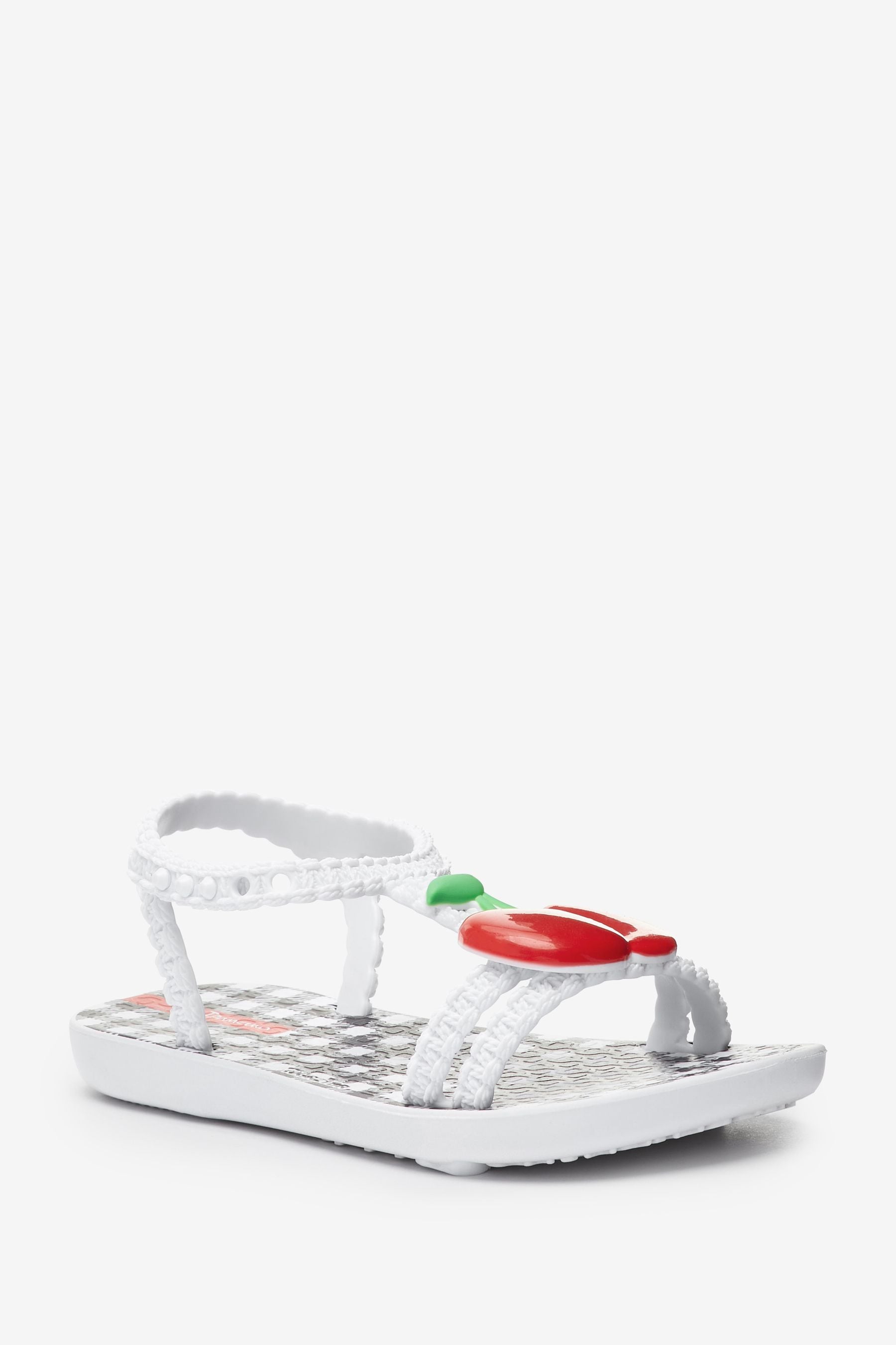 White Ipanema Baby Cherry Embellished Sandals