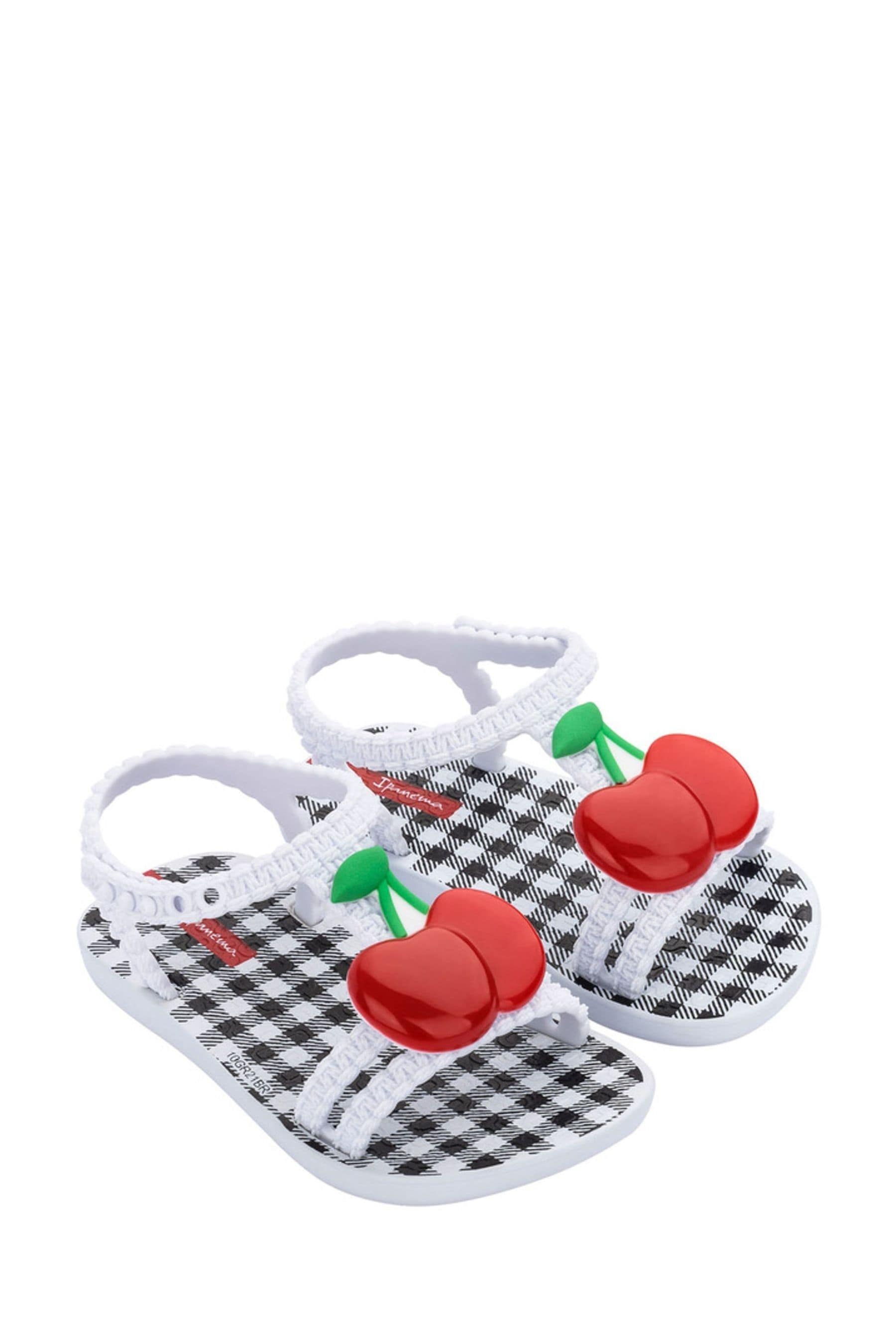 White Ipanema Baby Cherry Embellished Sandals