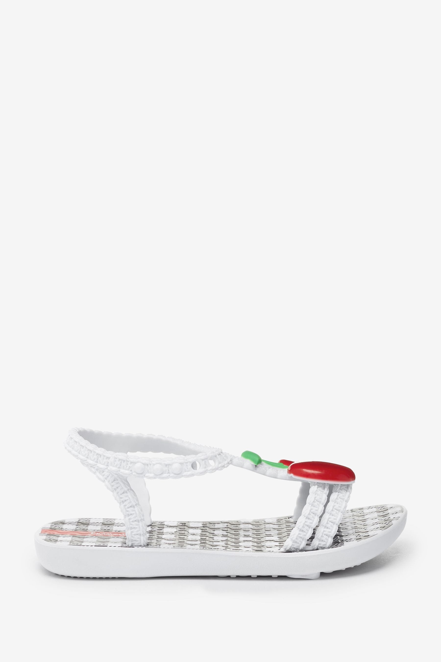 White Ipanema Baby Cherry Embellished Sandals