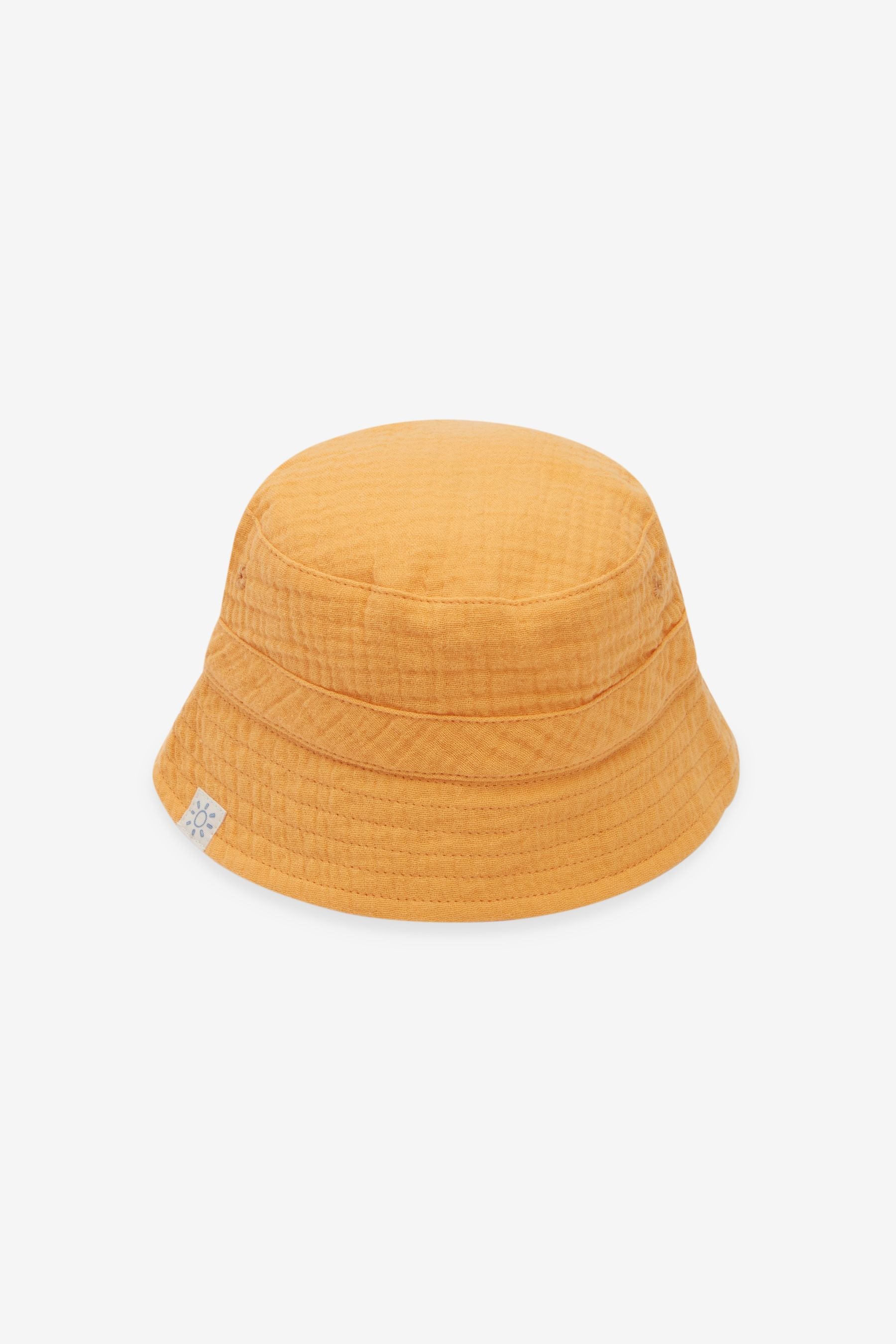 Rust Brown/Red 2 Pack Baby Summer Crinkle Bucket Hats (0mths-2yrs)