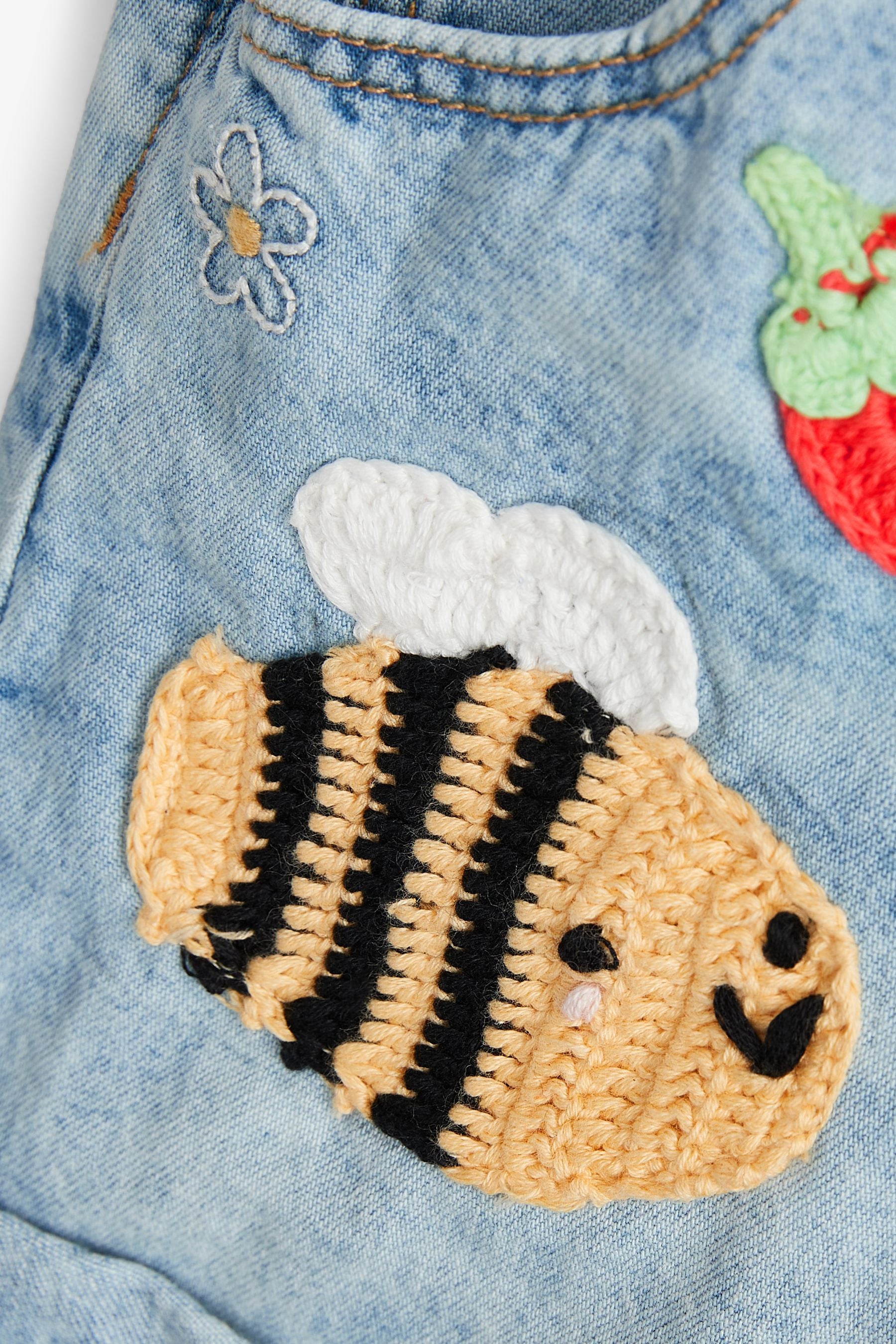 Crochet Character Denim Pull-On Shorts (3mths-10yrs)