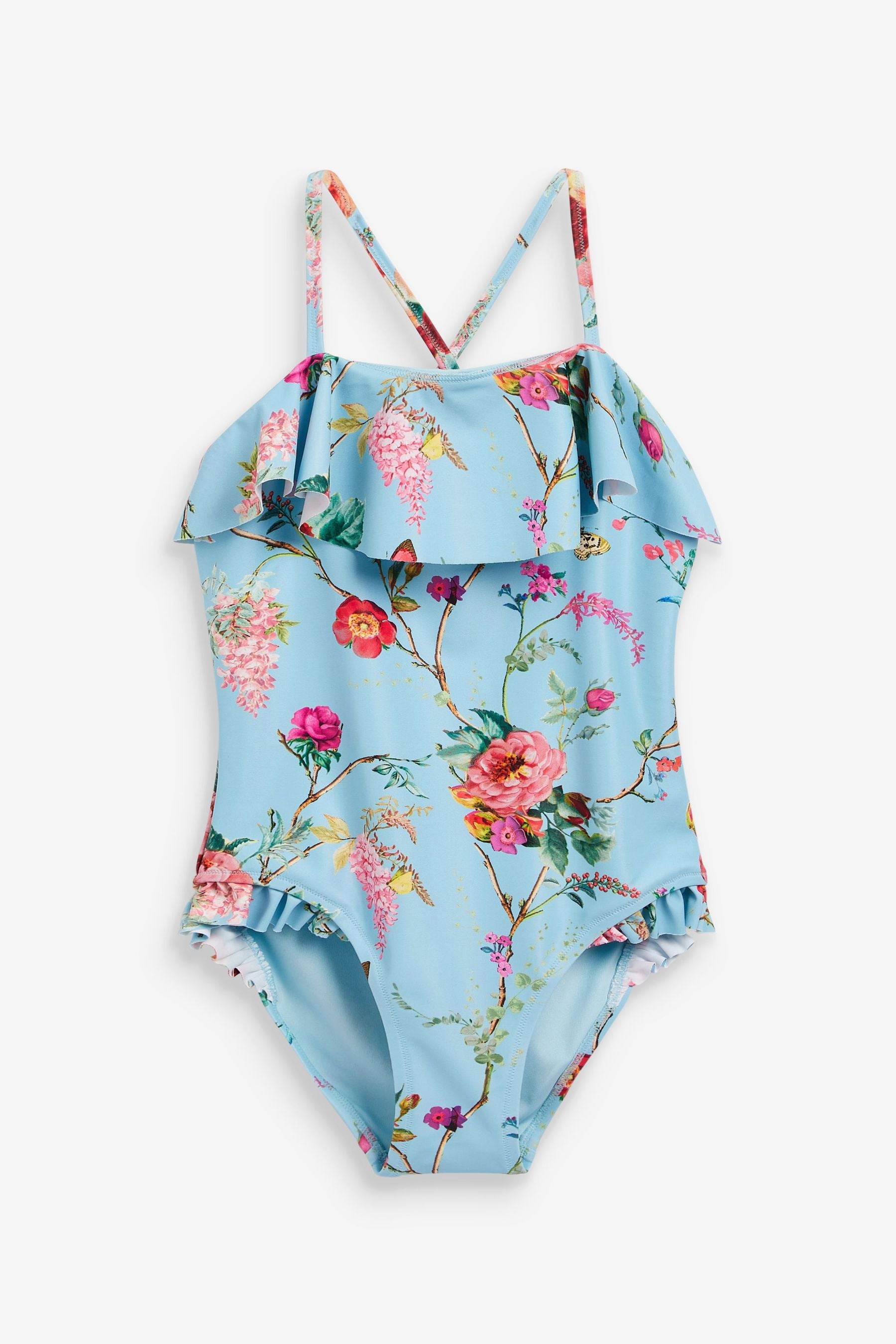 Light Blue Frill Swimsuit (3-16yrs)