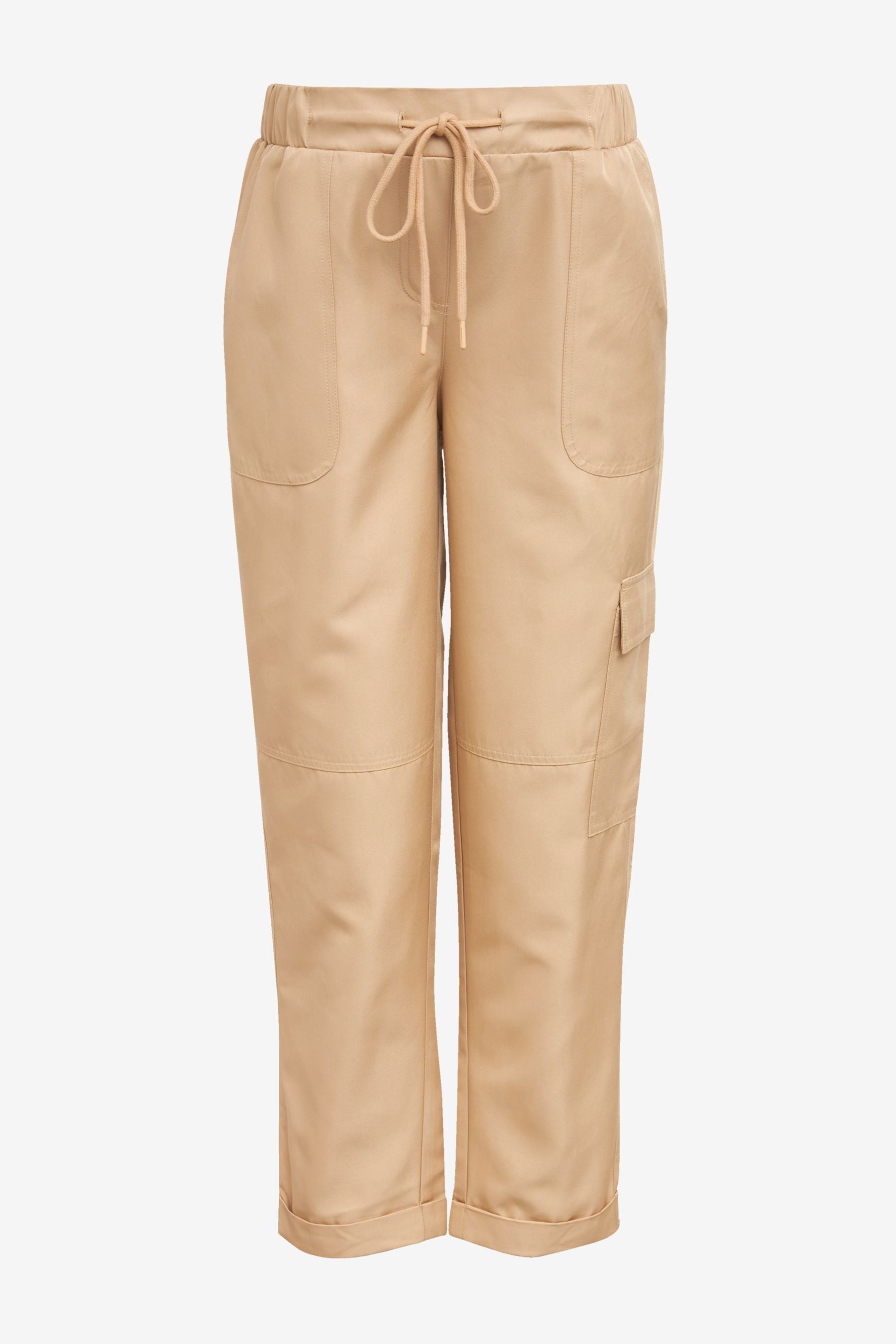 Camel Brown Maternity Utility Cargo Trouser