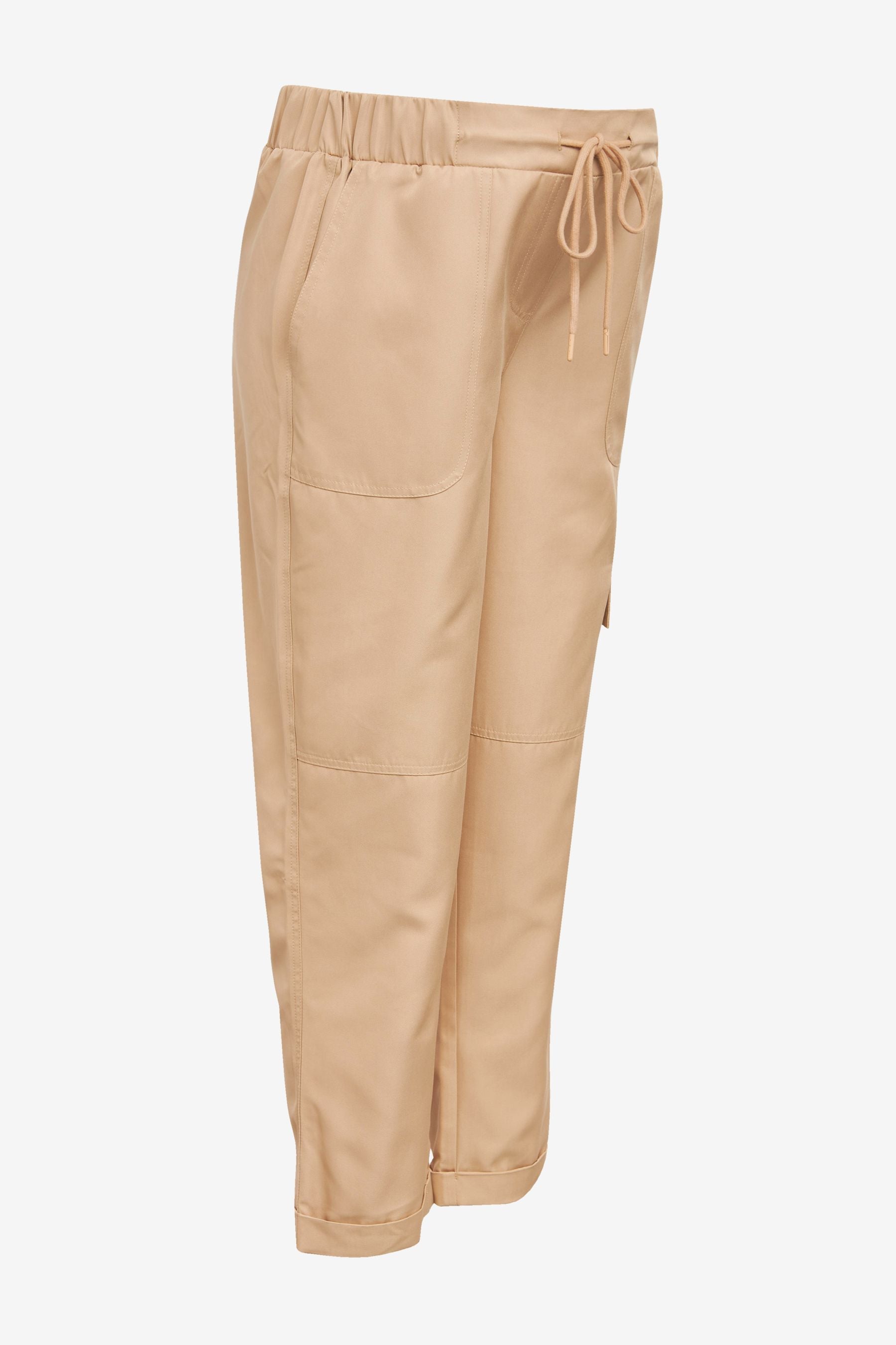 Camel Brown Maternity Utility Cargo Trouser