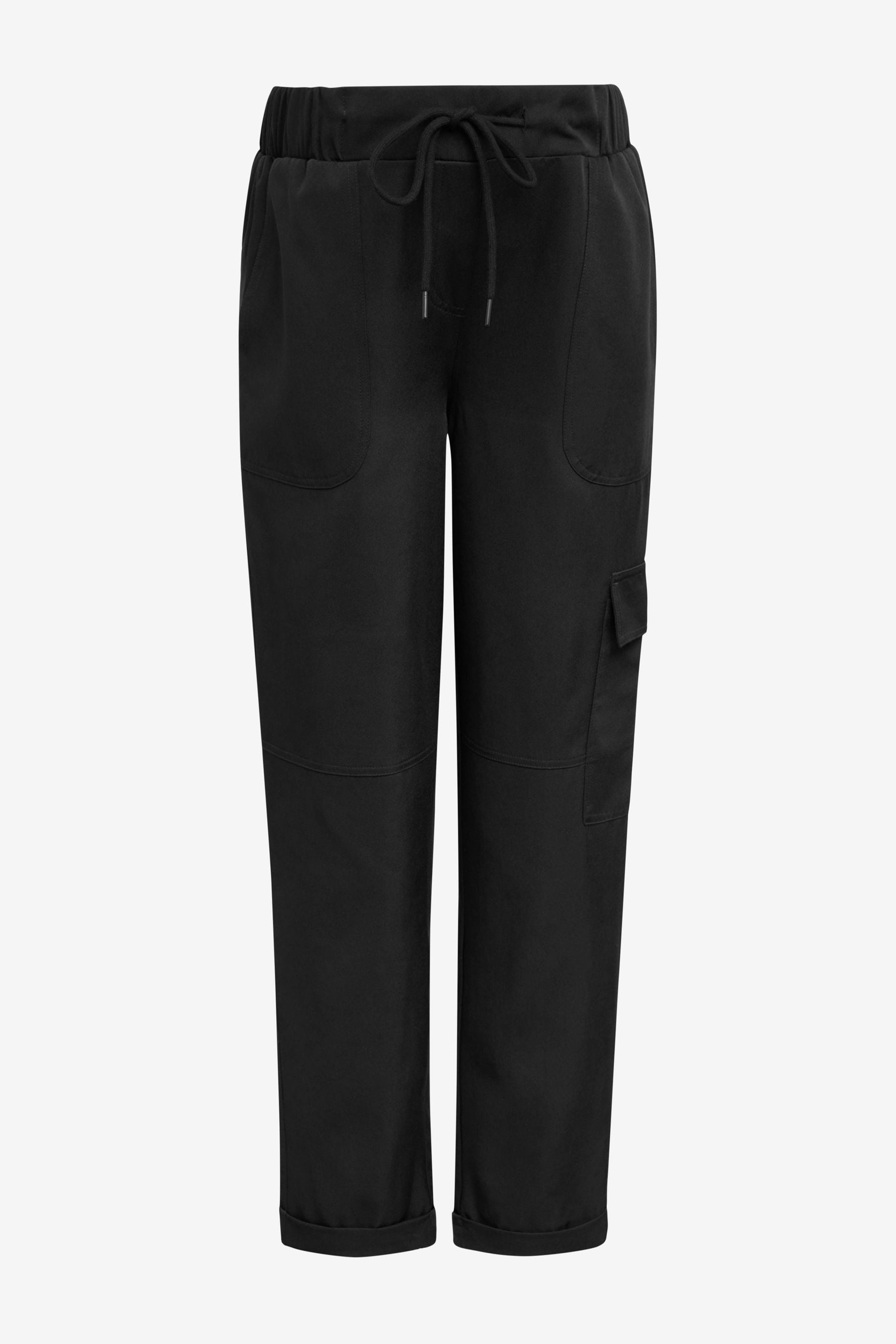 Black Maternity Utility Cargo Trouser