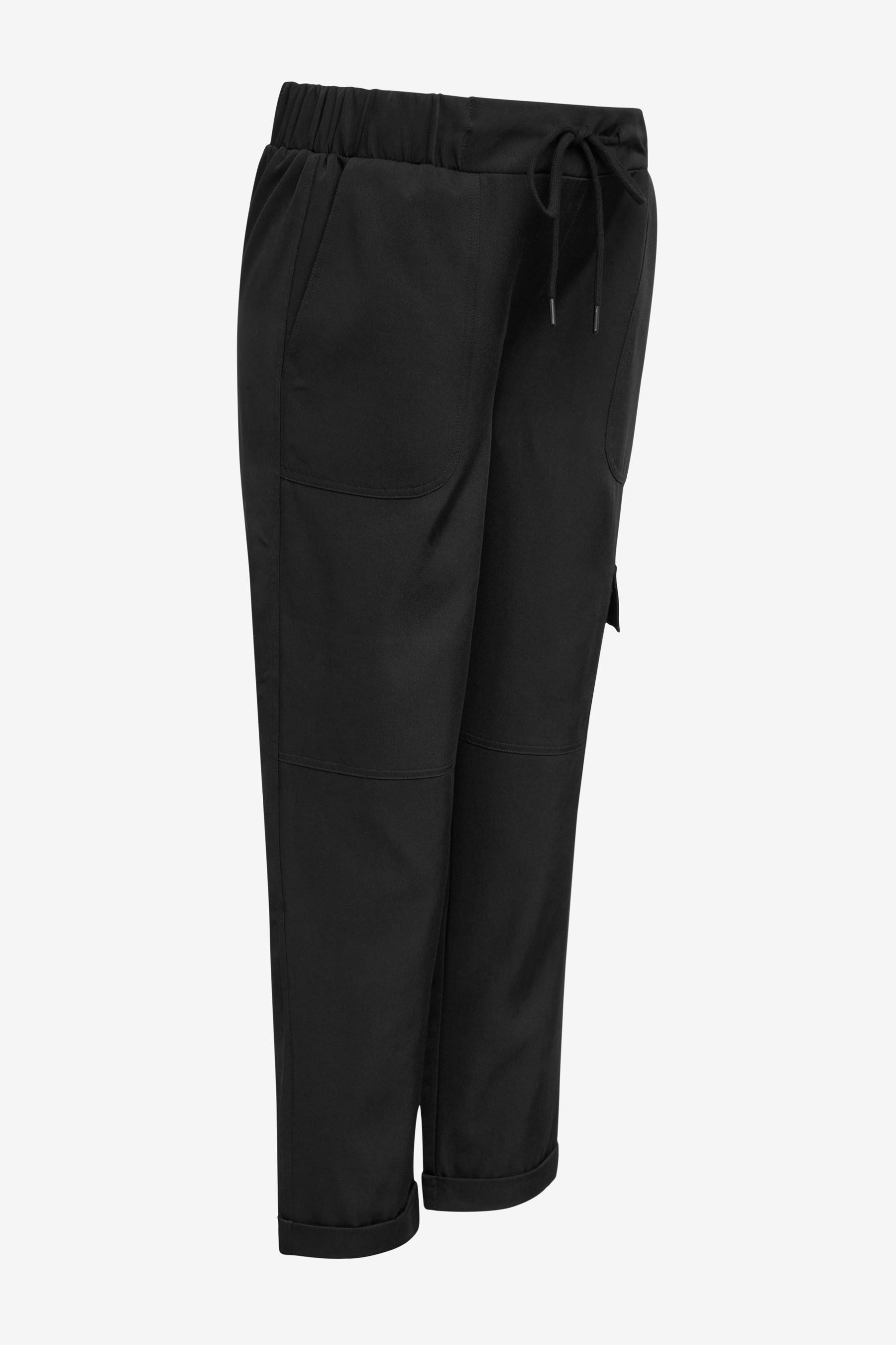 Black Maternity Utility Cargo Trouser