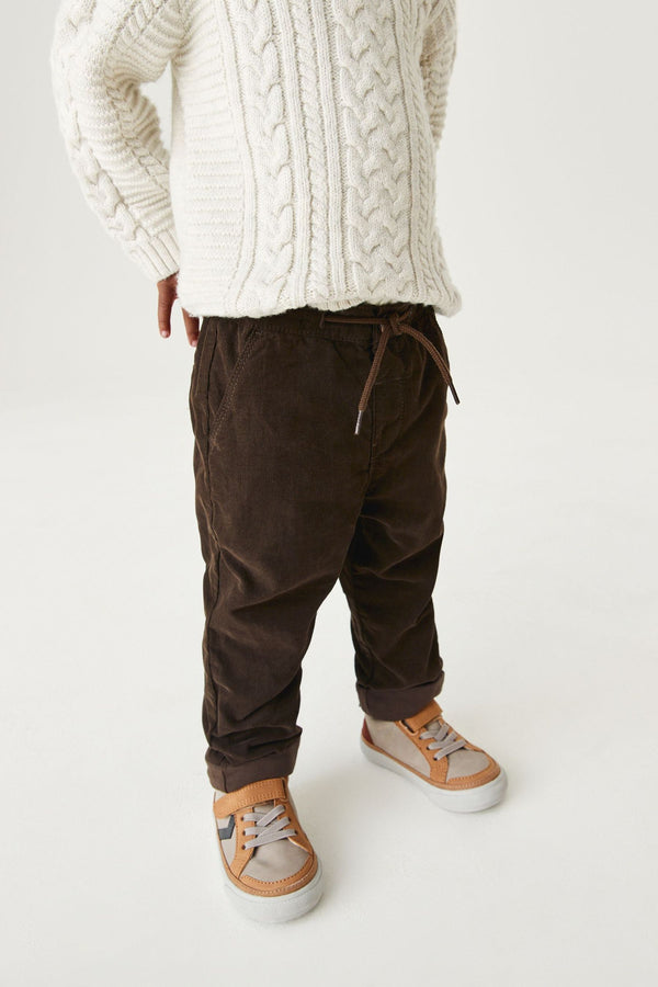 Brown Lined Pull-On Cord Trousers (3mths-7yrs)