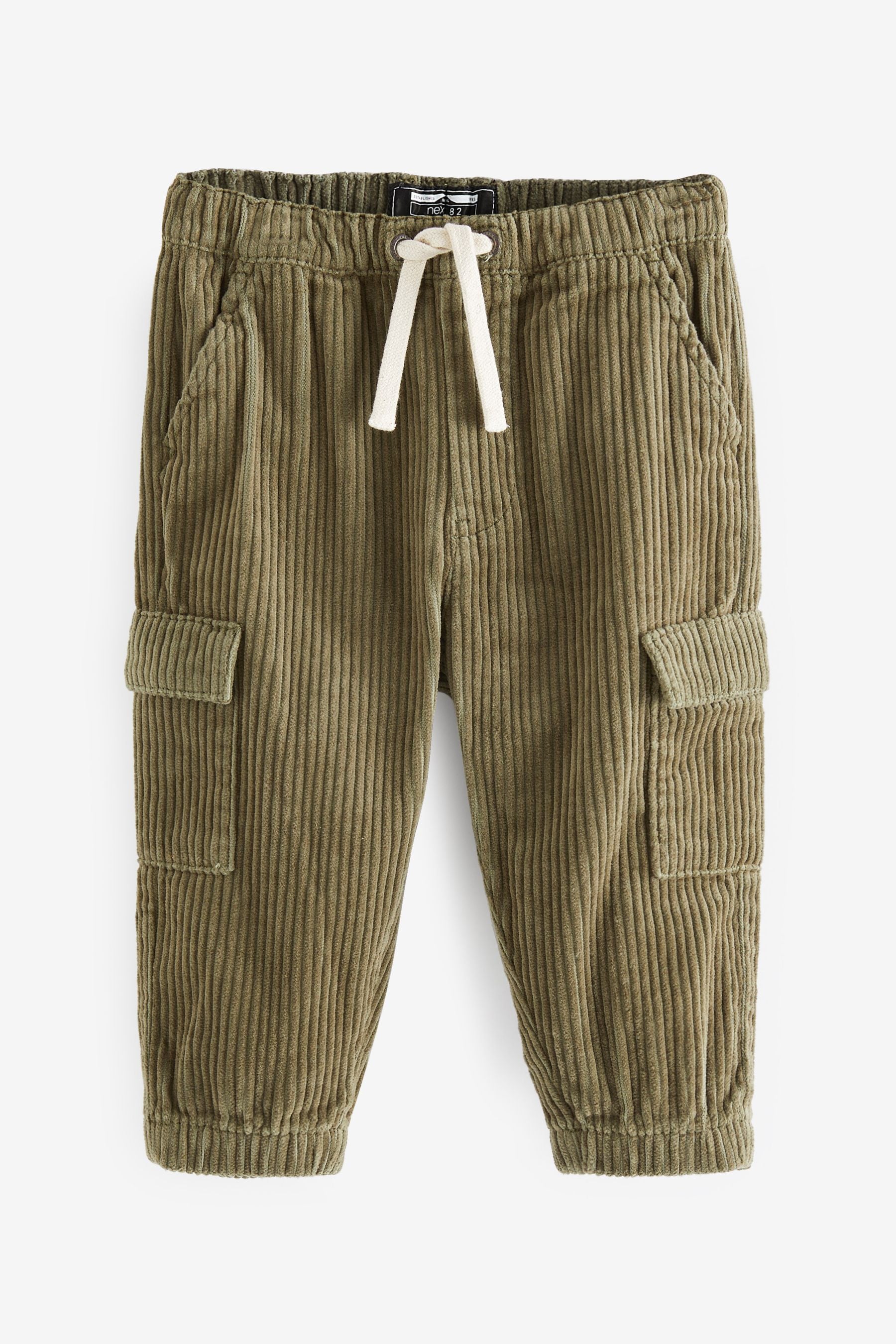 Khaki Green Cord Cargo Trousers (3mths-7yrs)