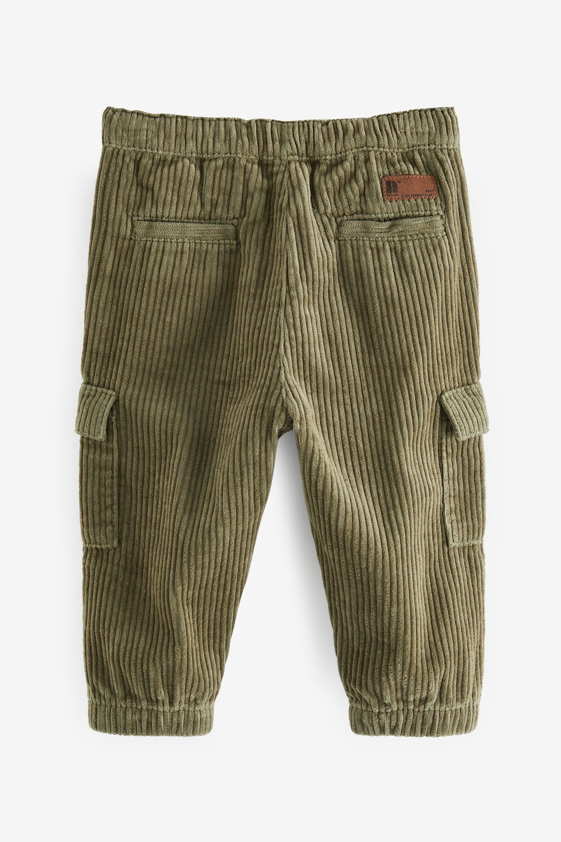 Khaki Green Cord Cargo Trousers (3mths-7yrs)