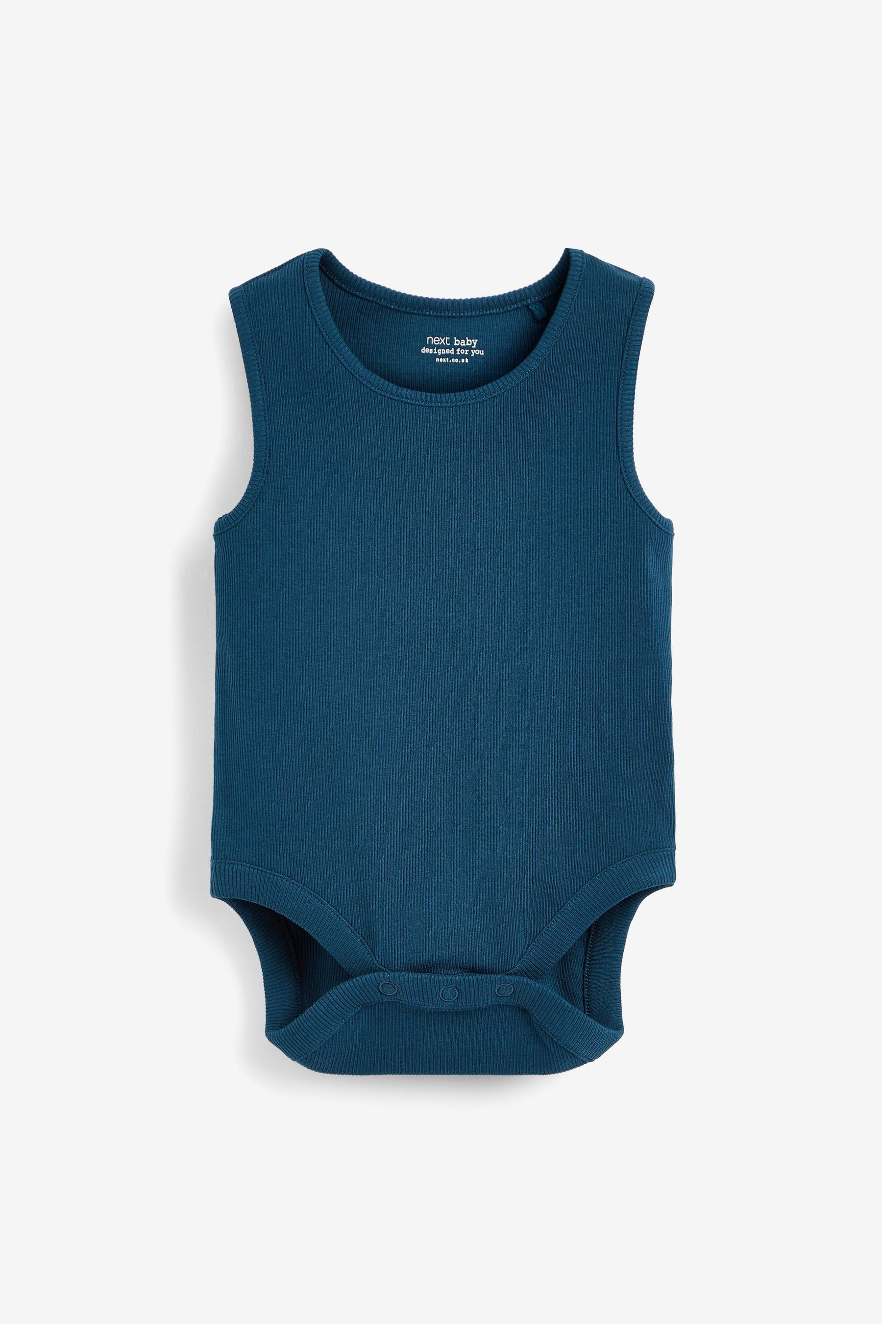 Modern Blue 5 Pack Baby Vest Bodysuits