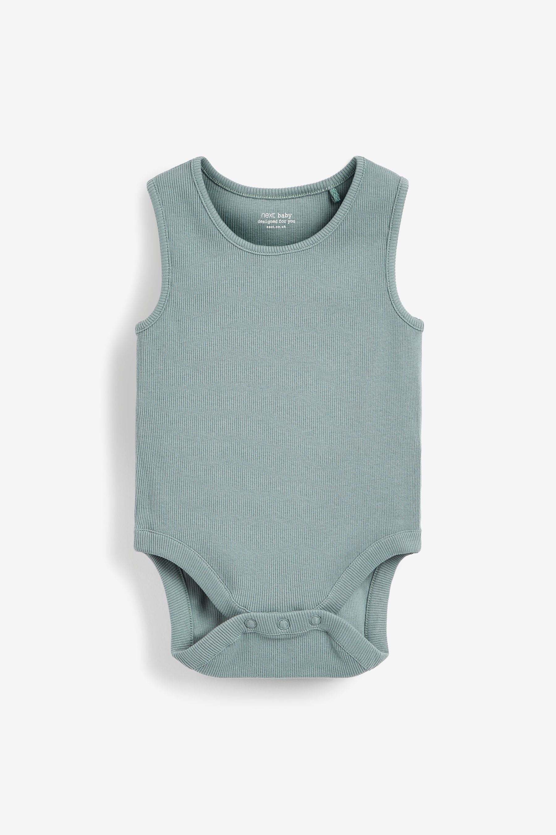 Modern Blue 5 Pack Baby Vest Bodysuits