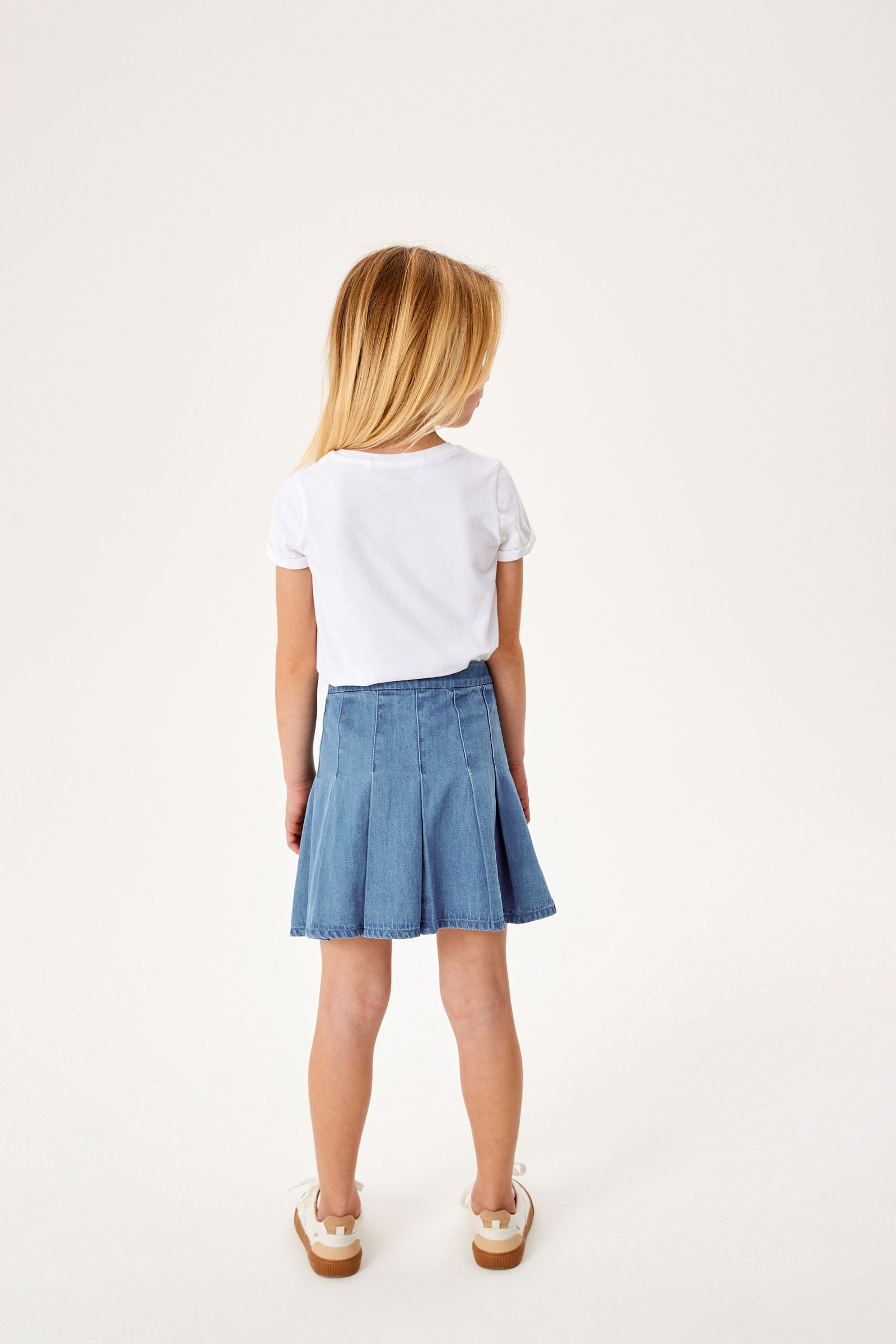 Denim Bright Blue Pleated Tennis Skirt (3-16yrs)