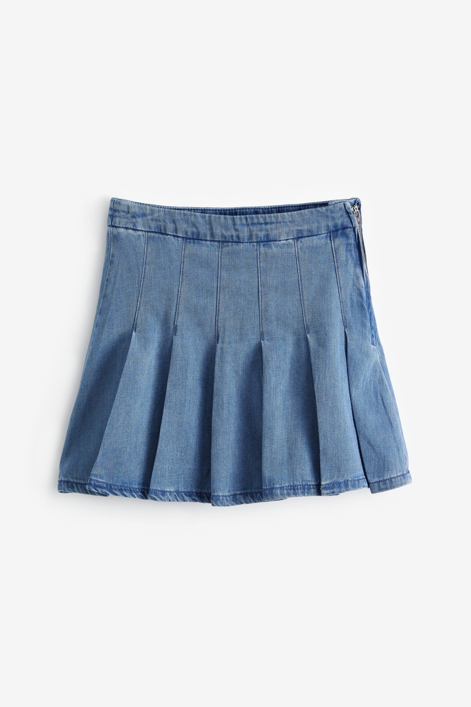 Denim Bright Blue Pleated Tennis Skirt (3-16yrs)