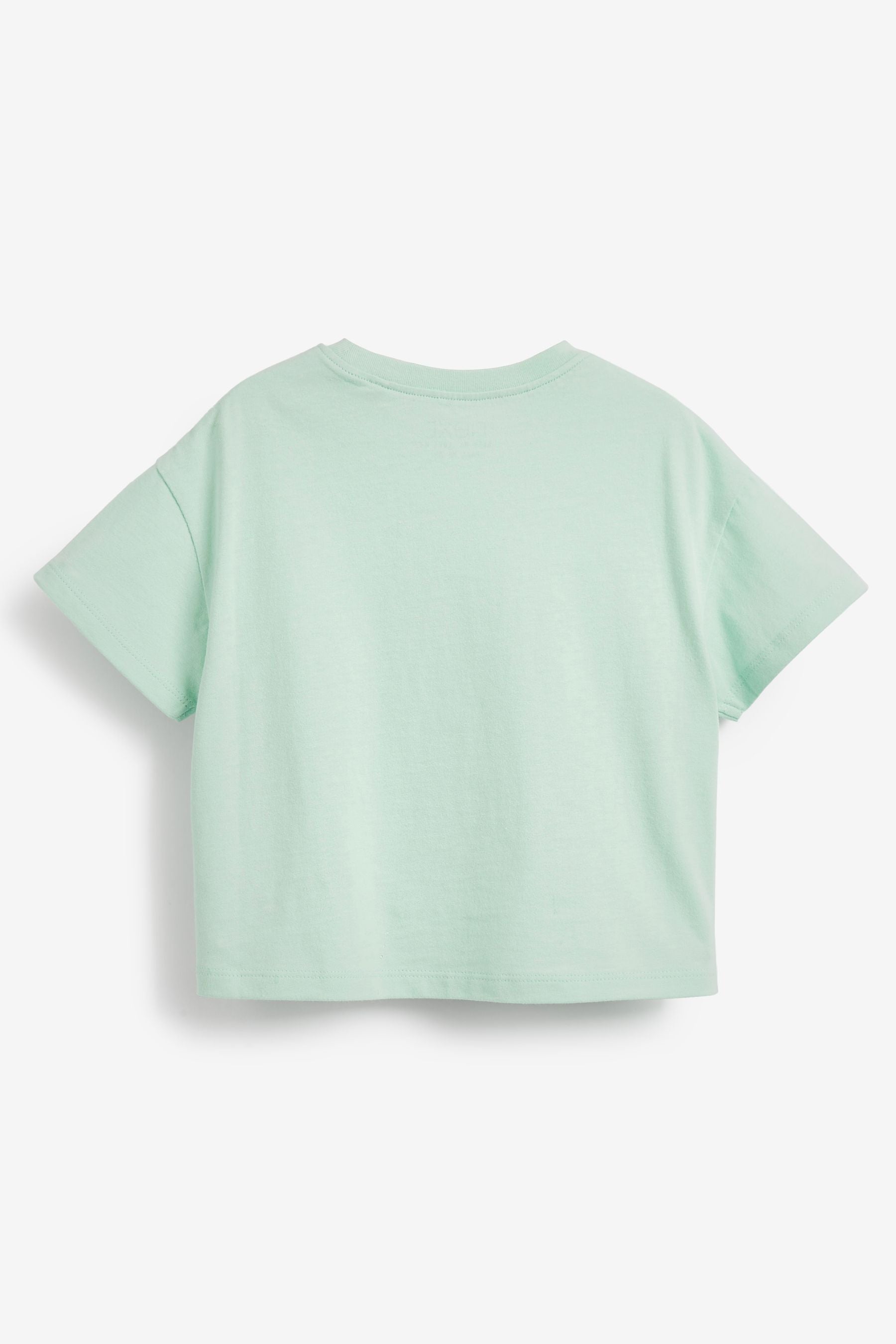 Mint Green Cat Appliqu T-Shirt (6mths-7yr