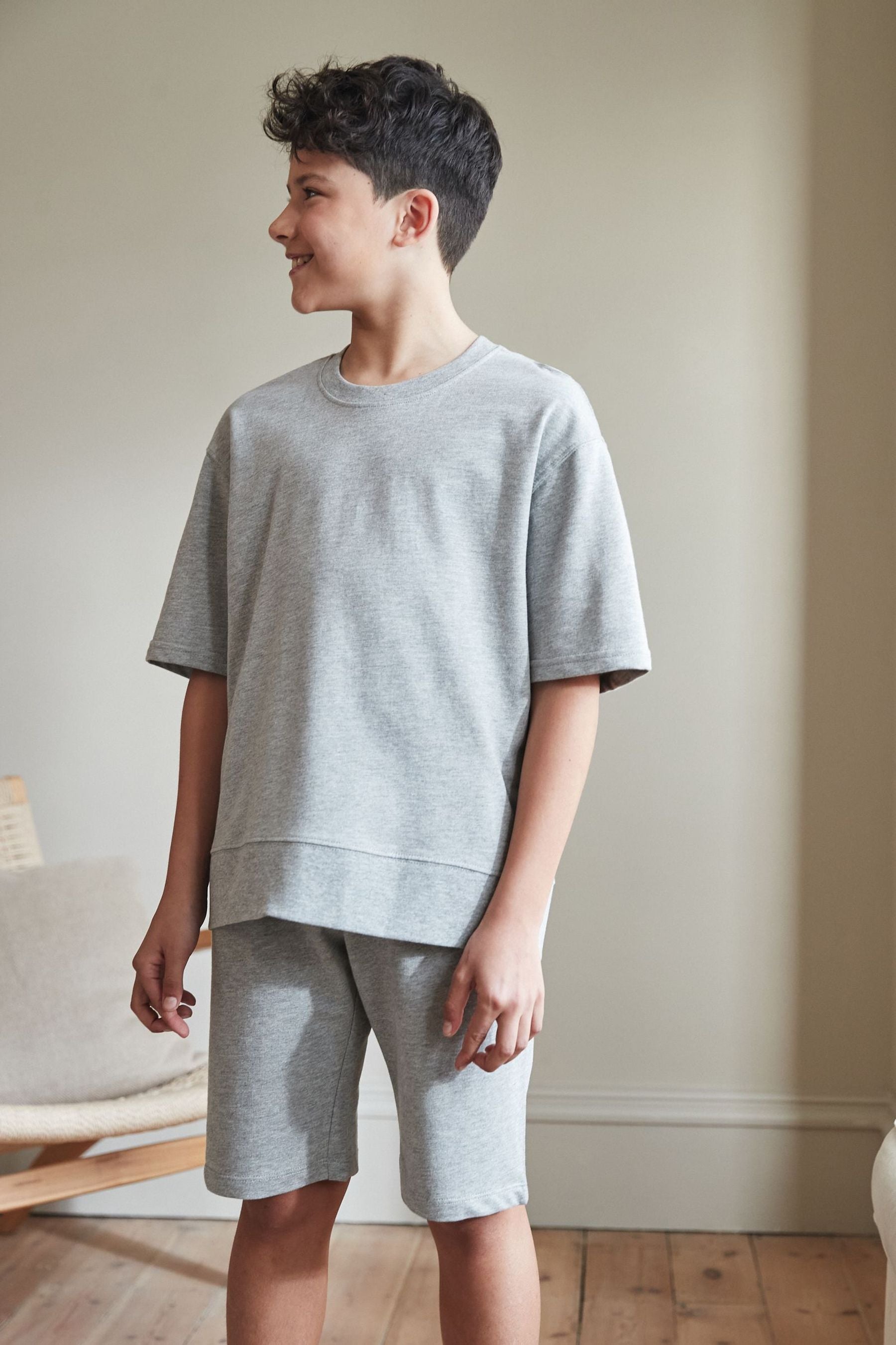 Grey Short Lounge Set (3-16yrs)