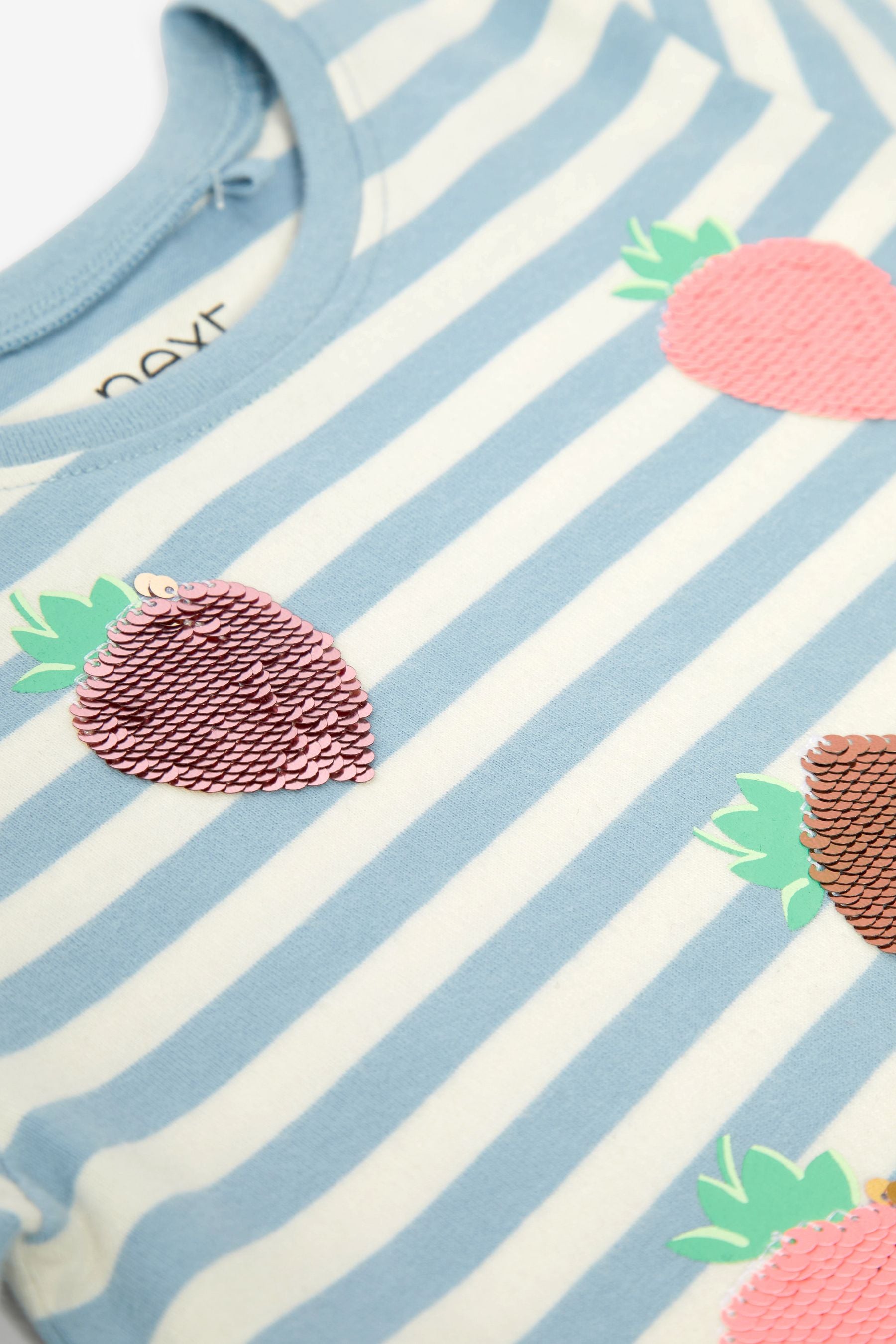 Blue Strawberries Embroidered T-Shirt (3mths-7yrs)