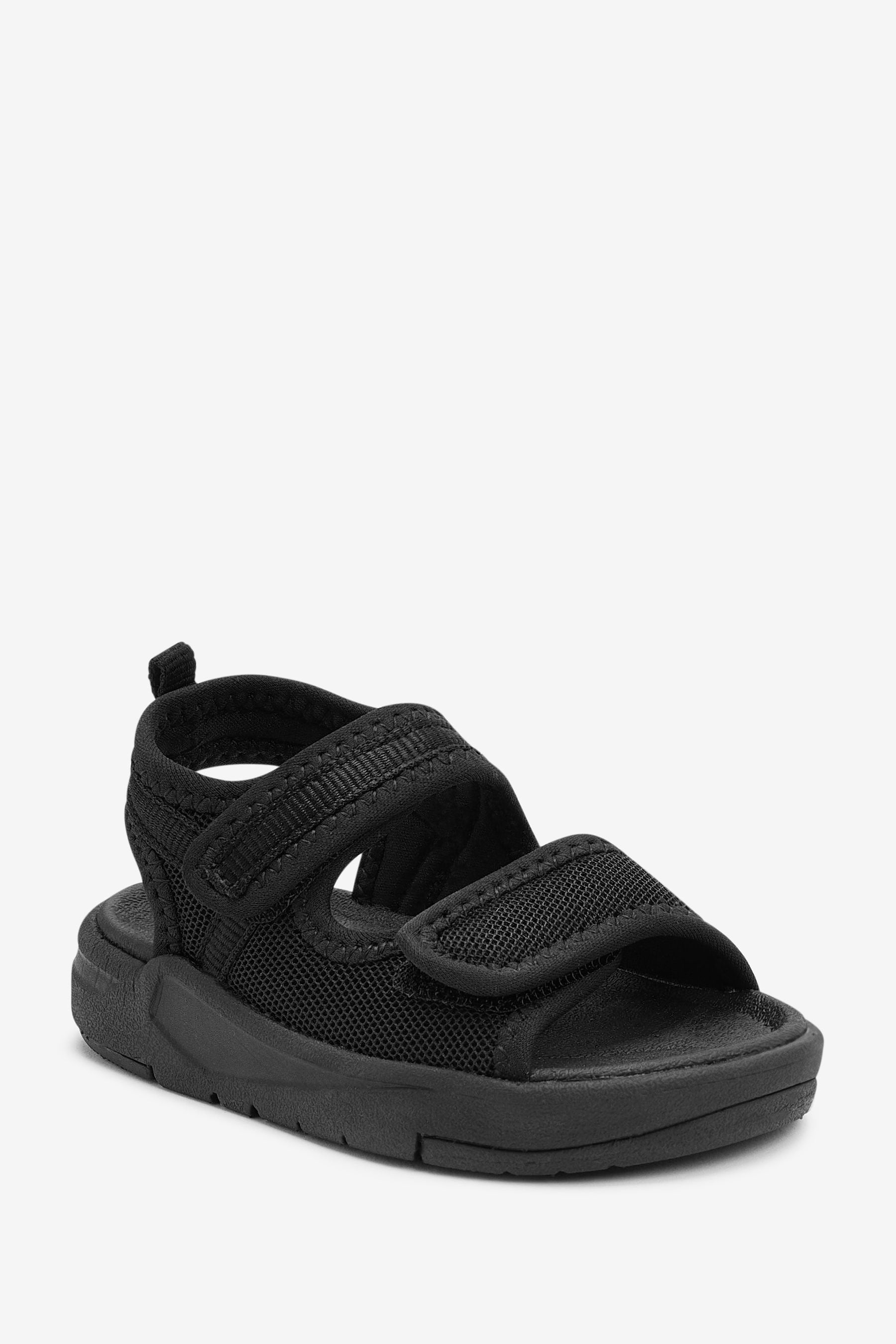 Black Touch Fastening Trekker Sandals