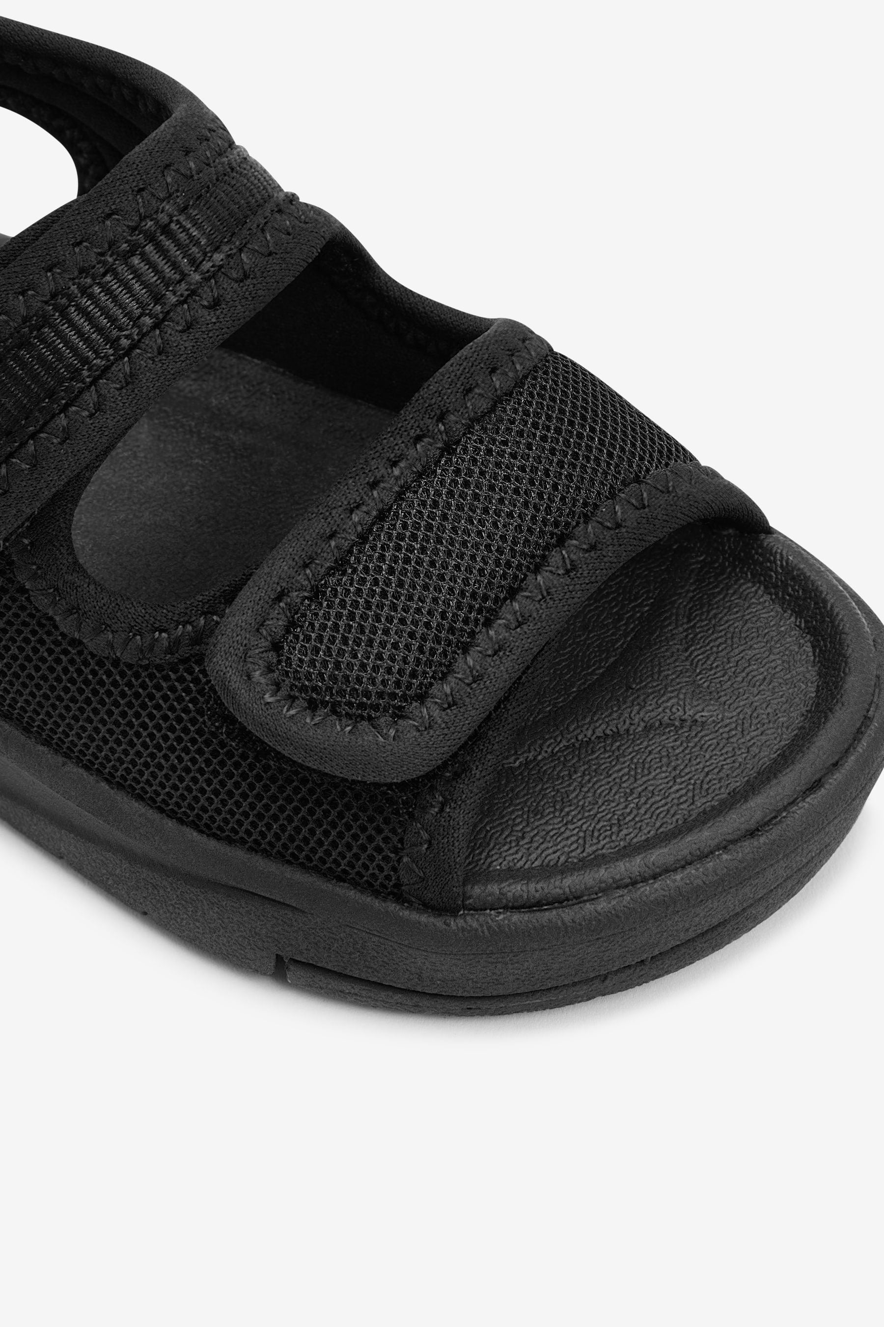 Black Touch Fastening Trekker Sandals