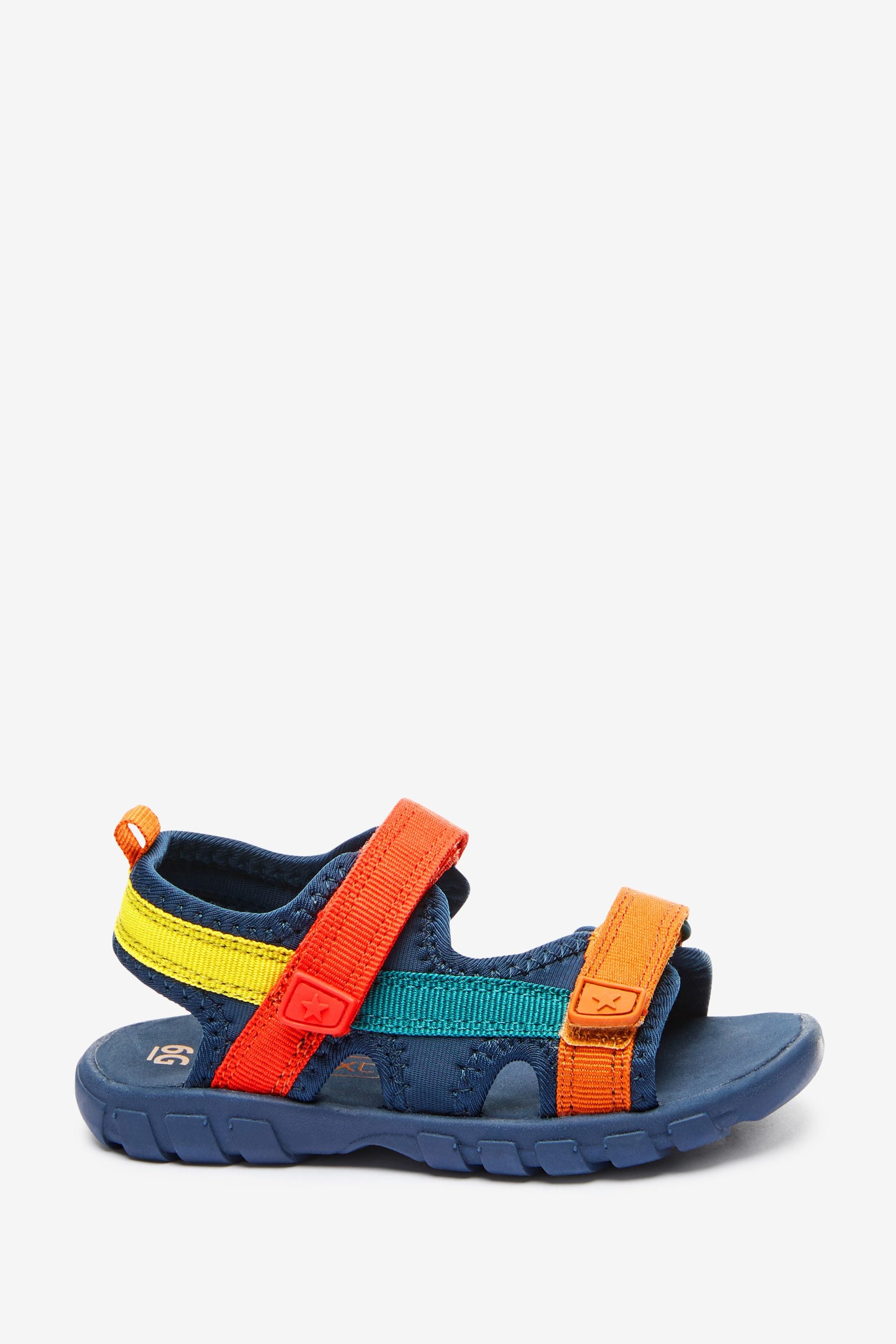 Navy Blue/Red Lightweight Trekker Sandals