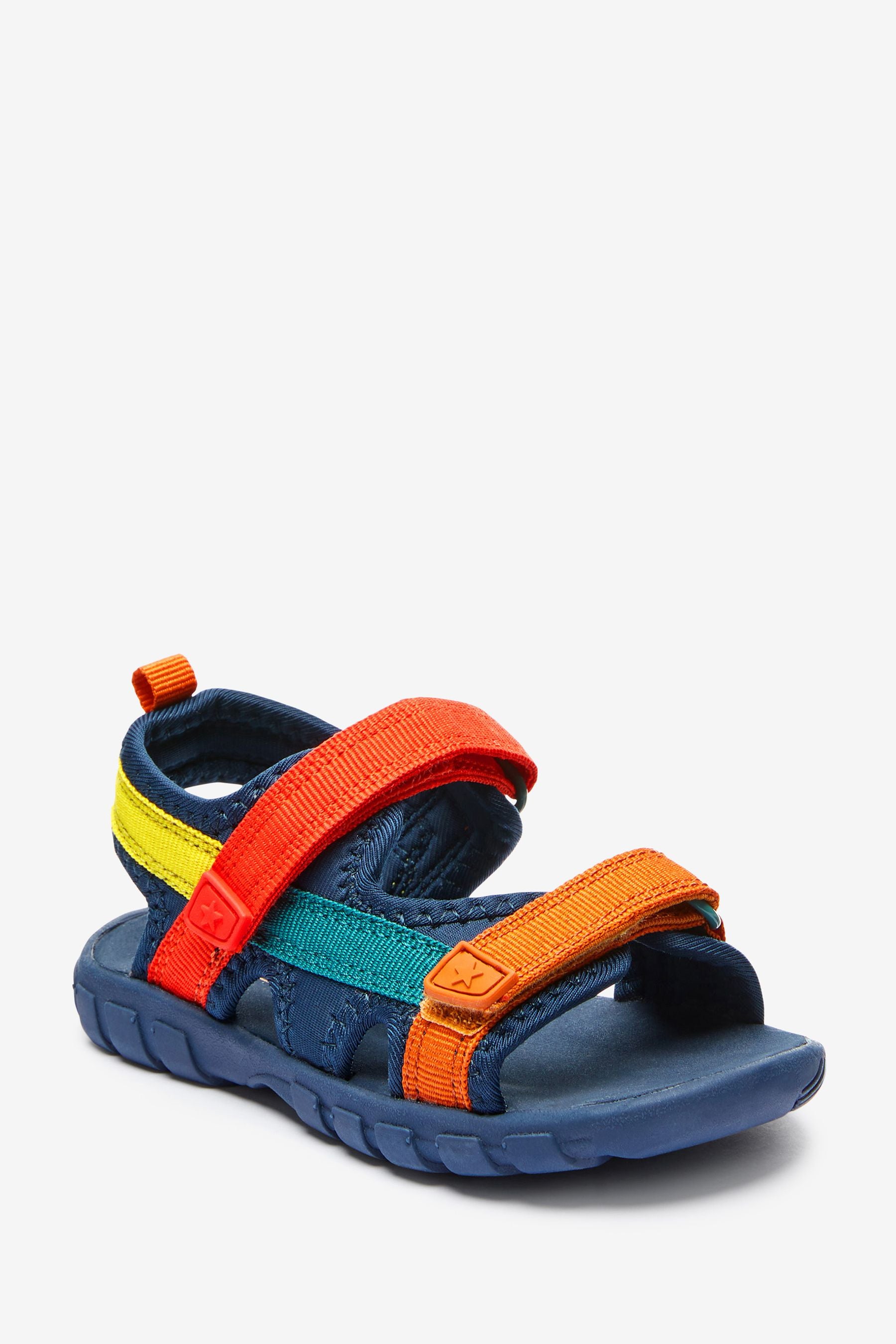 Navy Blue/Red Lightweight Trekker Sandals