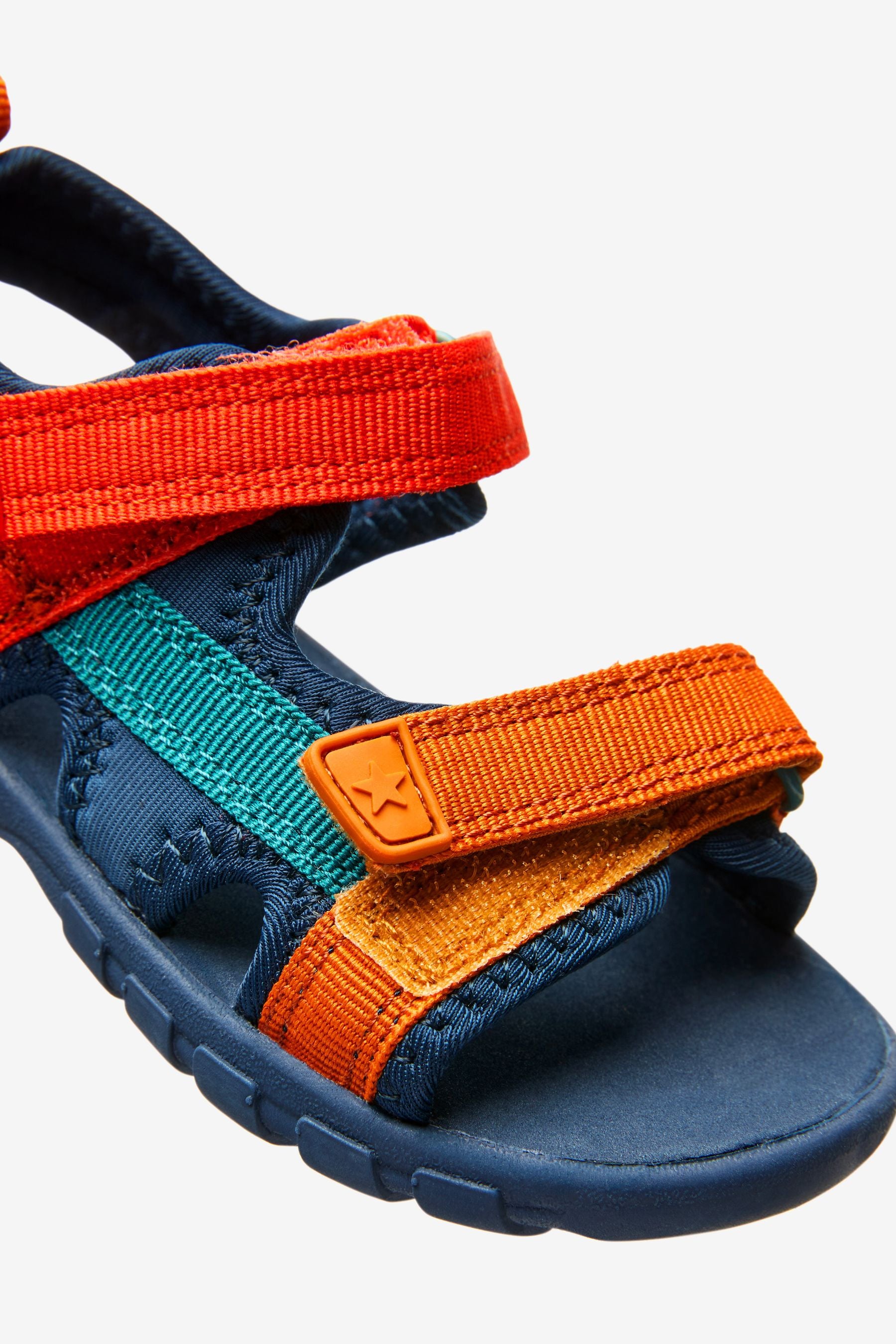 Navy Blue/Red Lightweight Trekker Sandals