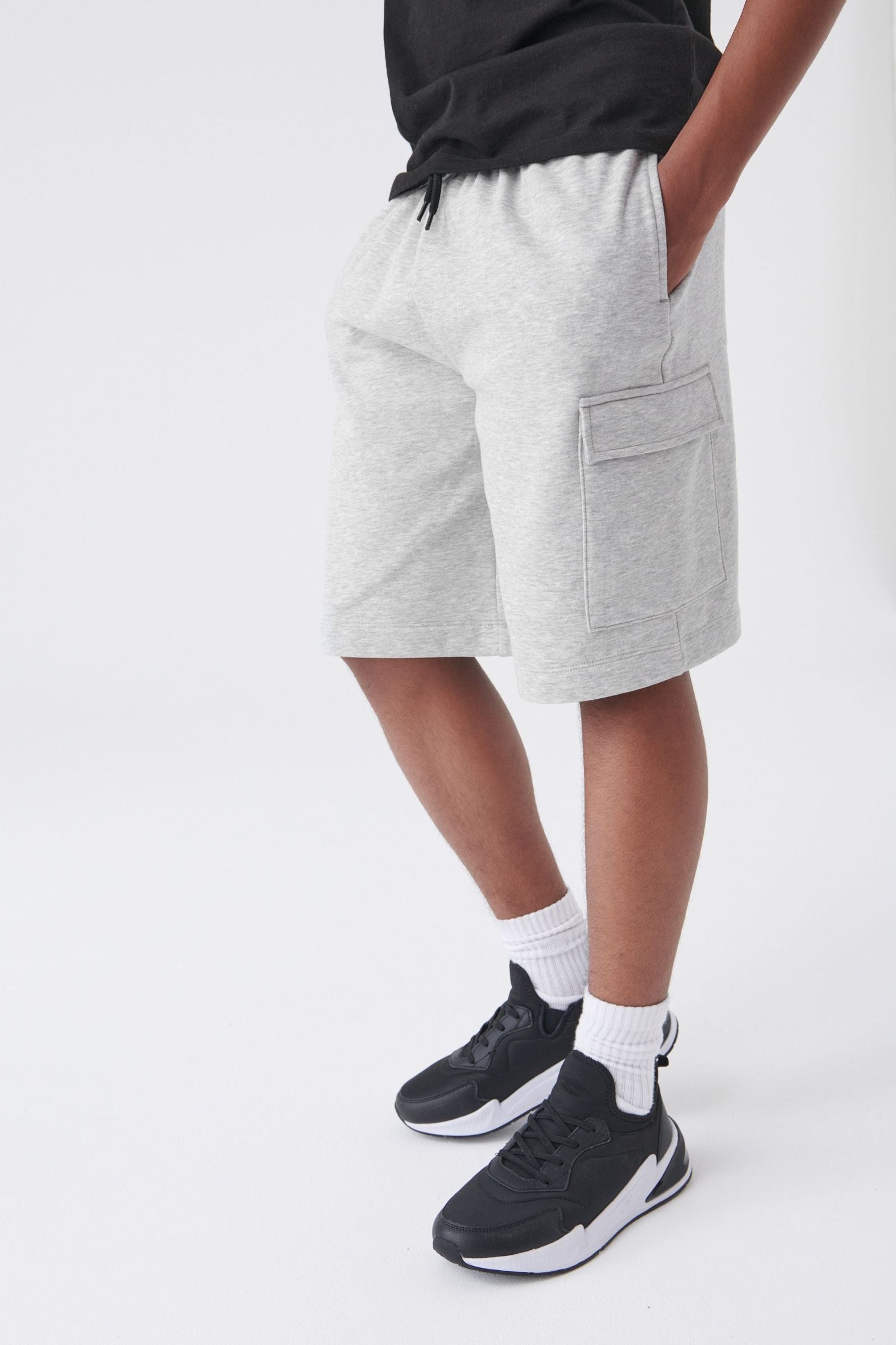 Grey Basic Cargo Shorts (3-16yrs)