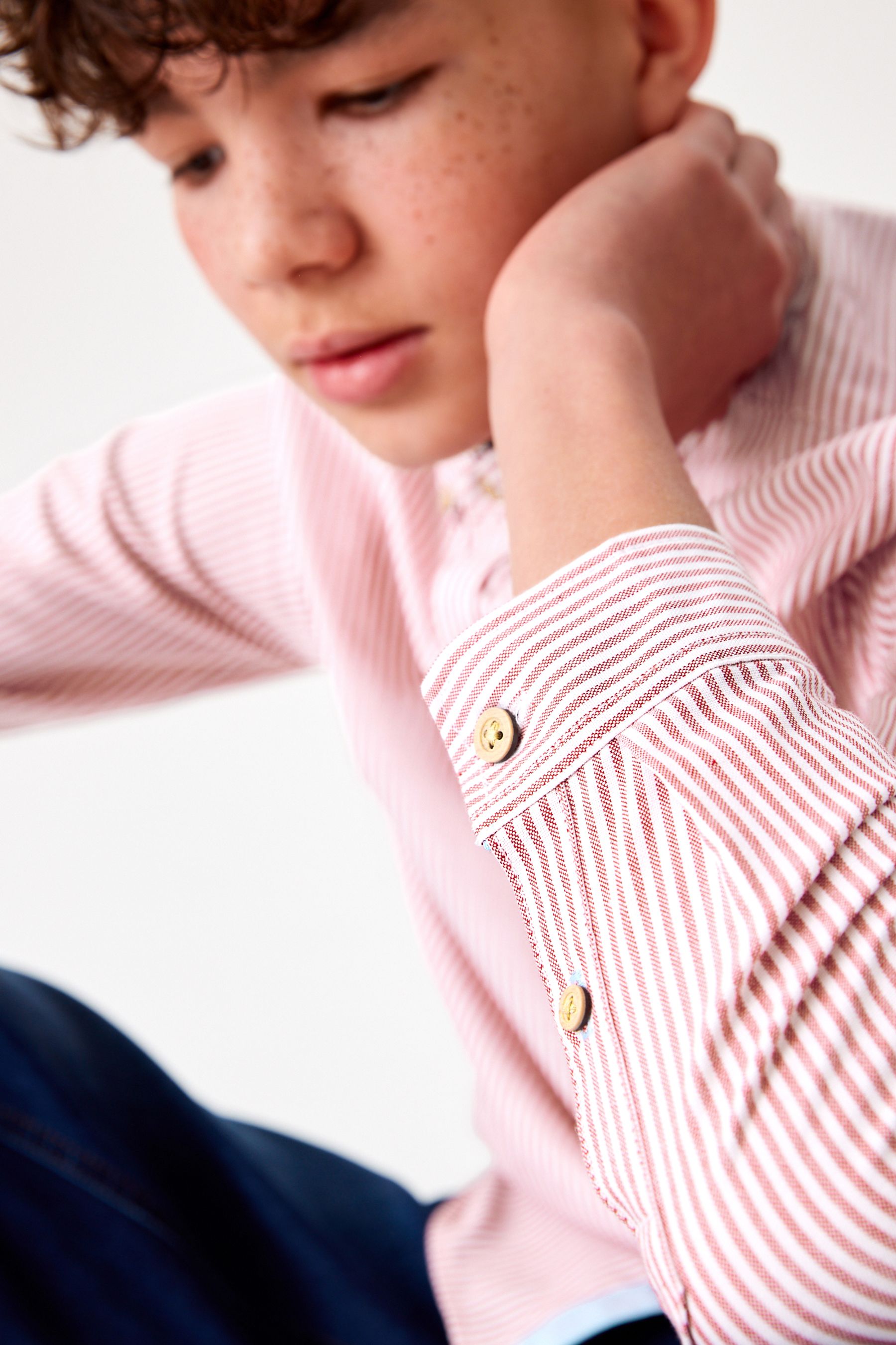 Red Stripe Long Sleeve Shirt (3-16yrs)