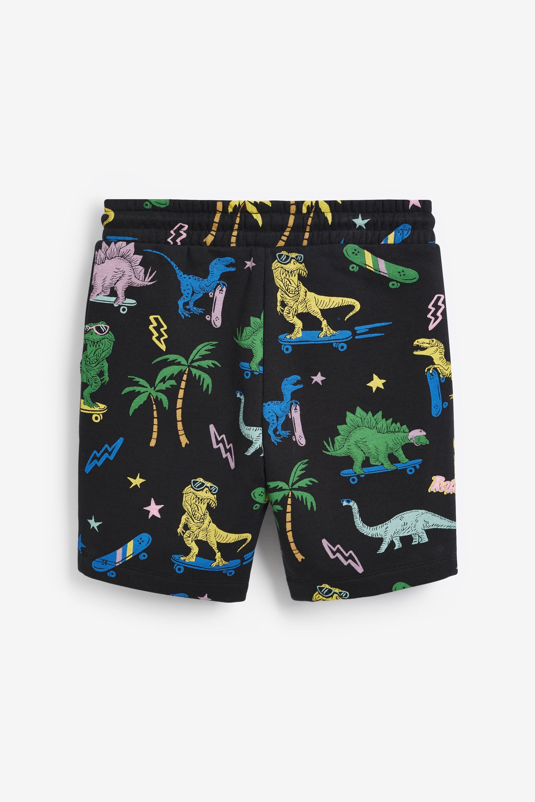 Yellow/Black Dino 2 Pack All Over Print Shorts (3-12yrs)