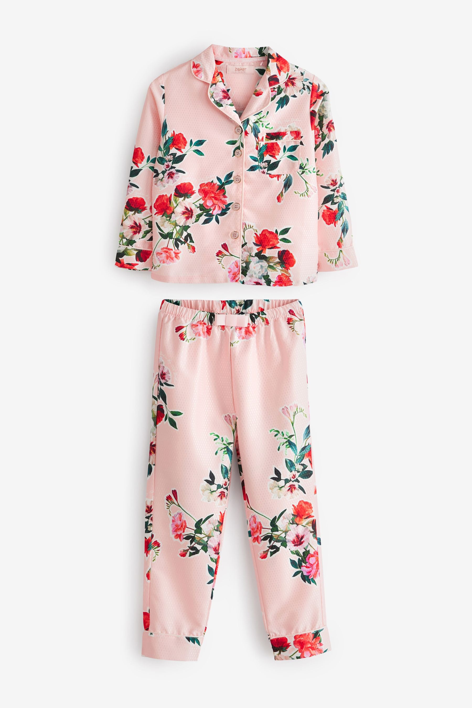 Pink Baker by Ted Baker Pink Floral Woven Pyjamas