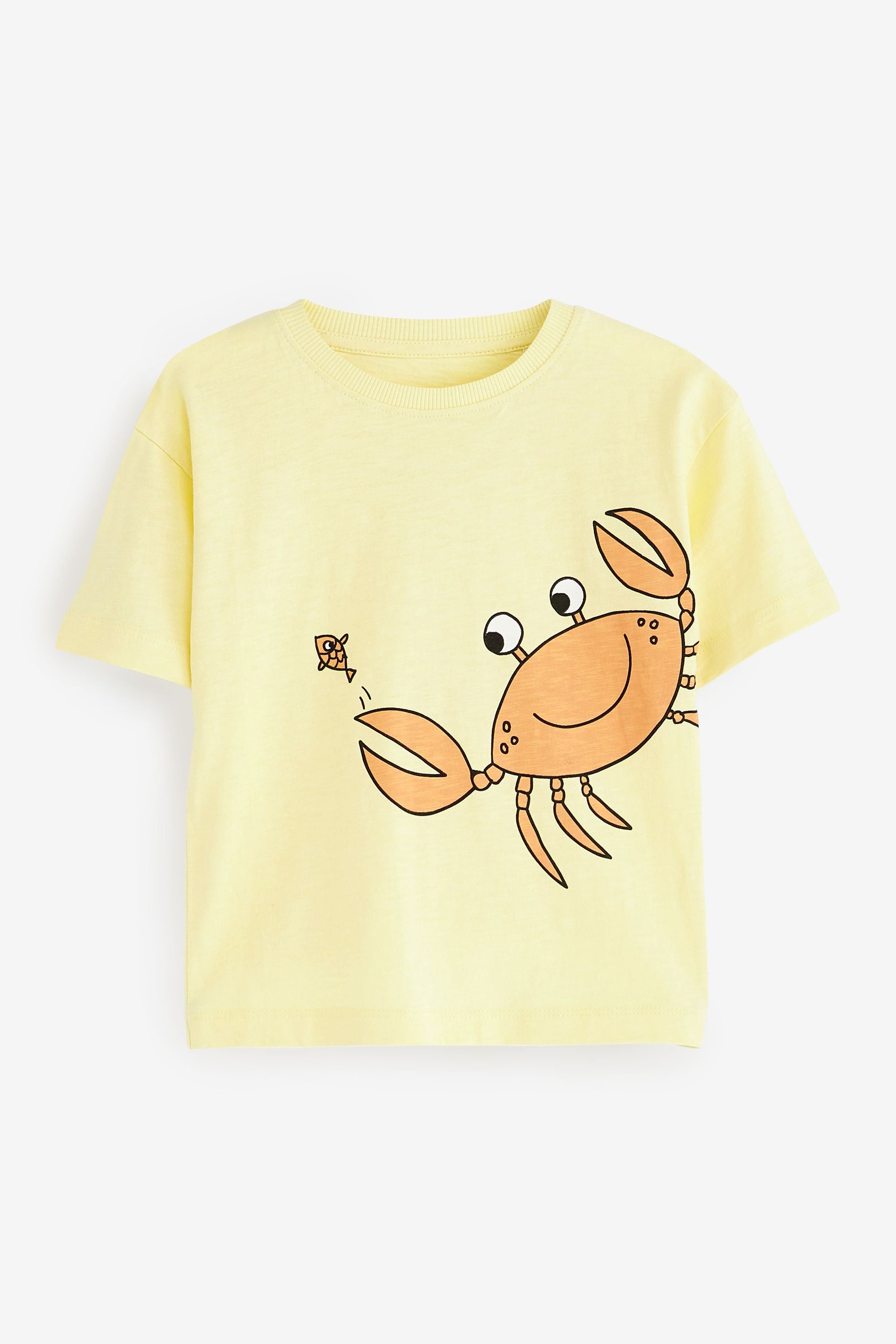 Yellow Crab Oversized Character T-Shirt (3mths-7yrs)