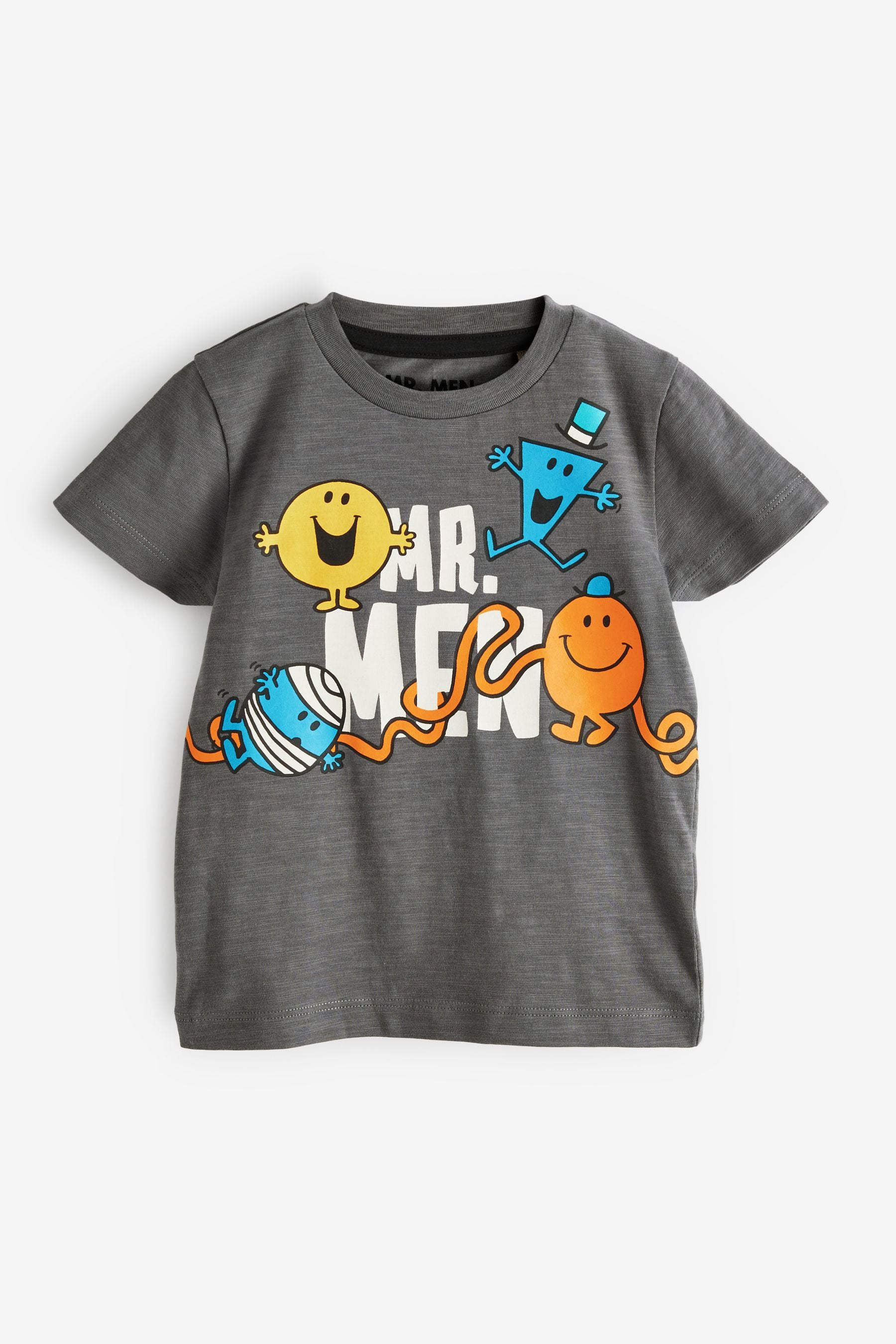 Charcoal Grey Mr Men Short Sleeve T-Shirt (3mths-8yrs)