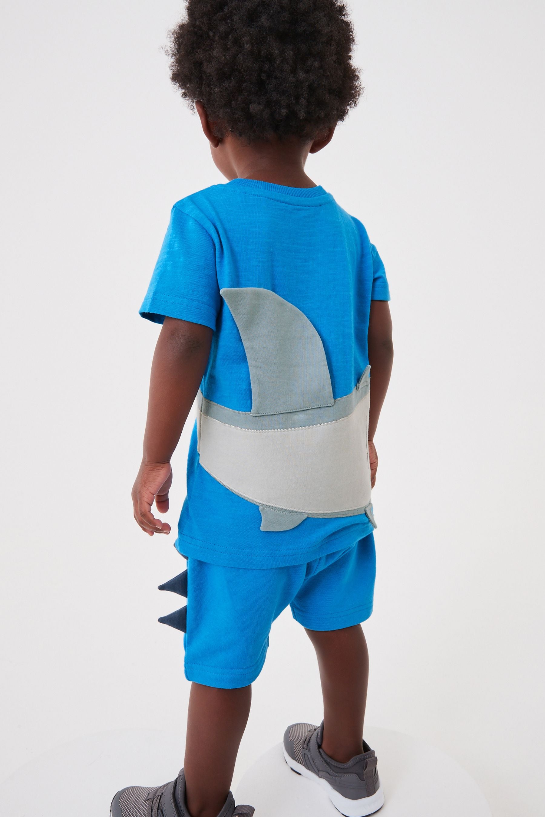 Blue Shark Character T-Shirt and Shorts Set (3mths-7yrs)