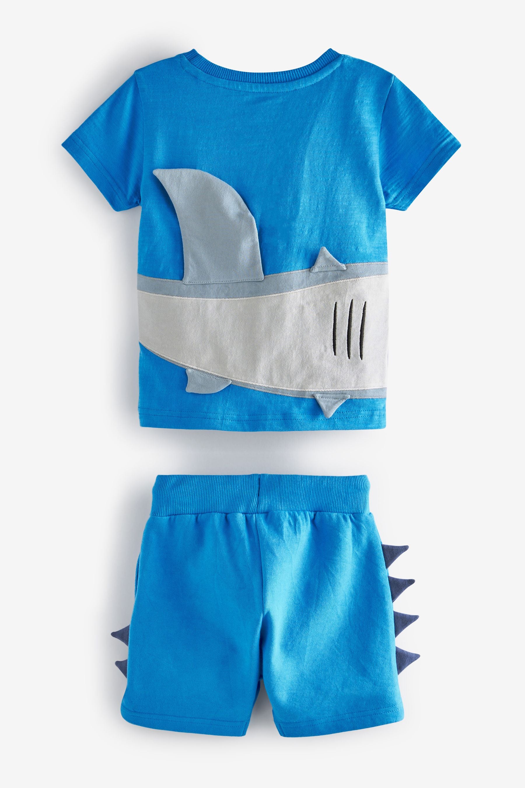 Blue Shark Character T-Shirt and Shorts Set (3mths-7yrs)