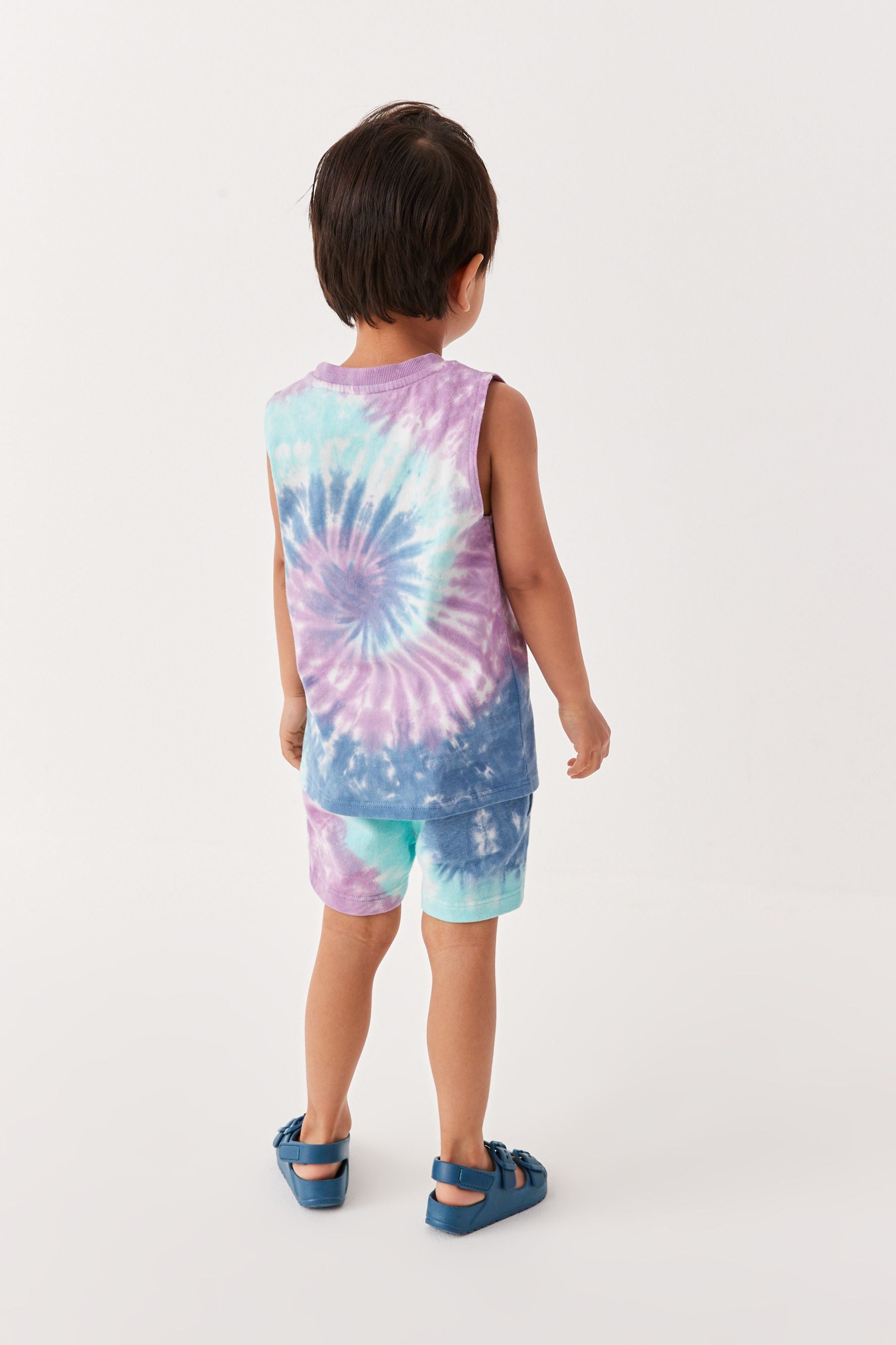 Blue Tie Dye Vest and Short Set (3mths-7yrs)