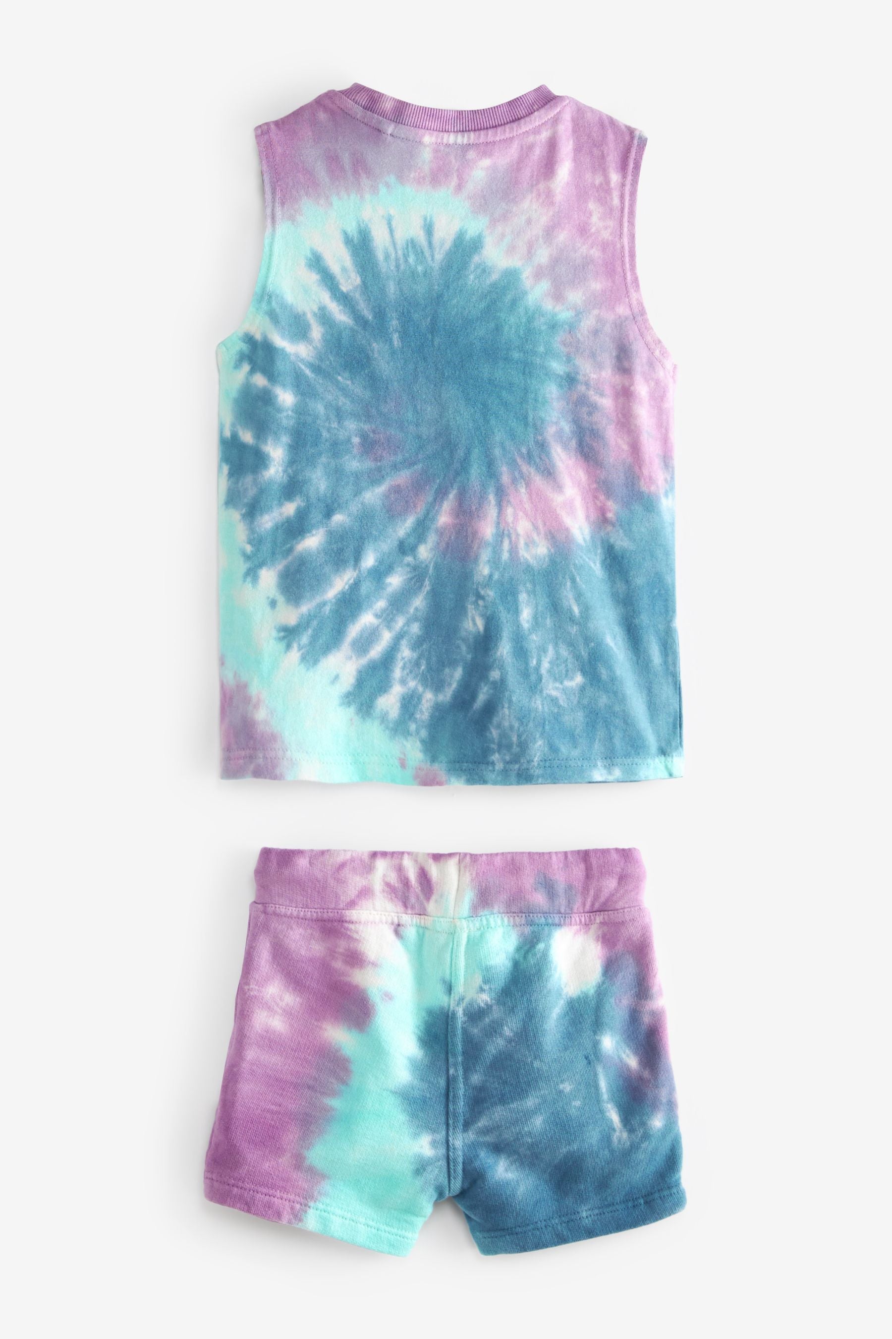 Blue Tie Dye Vest and Short Set (3mths-7yrs)