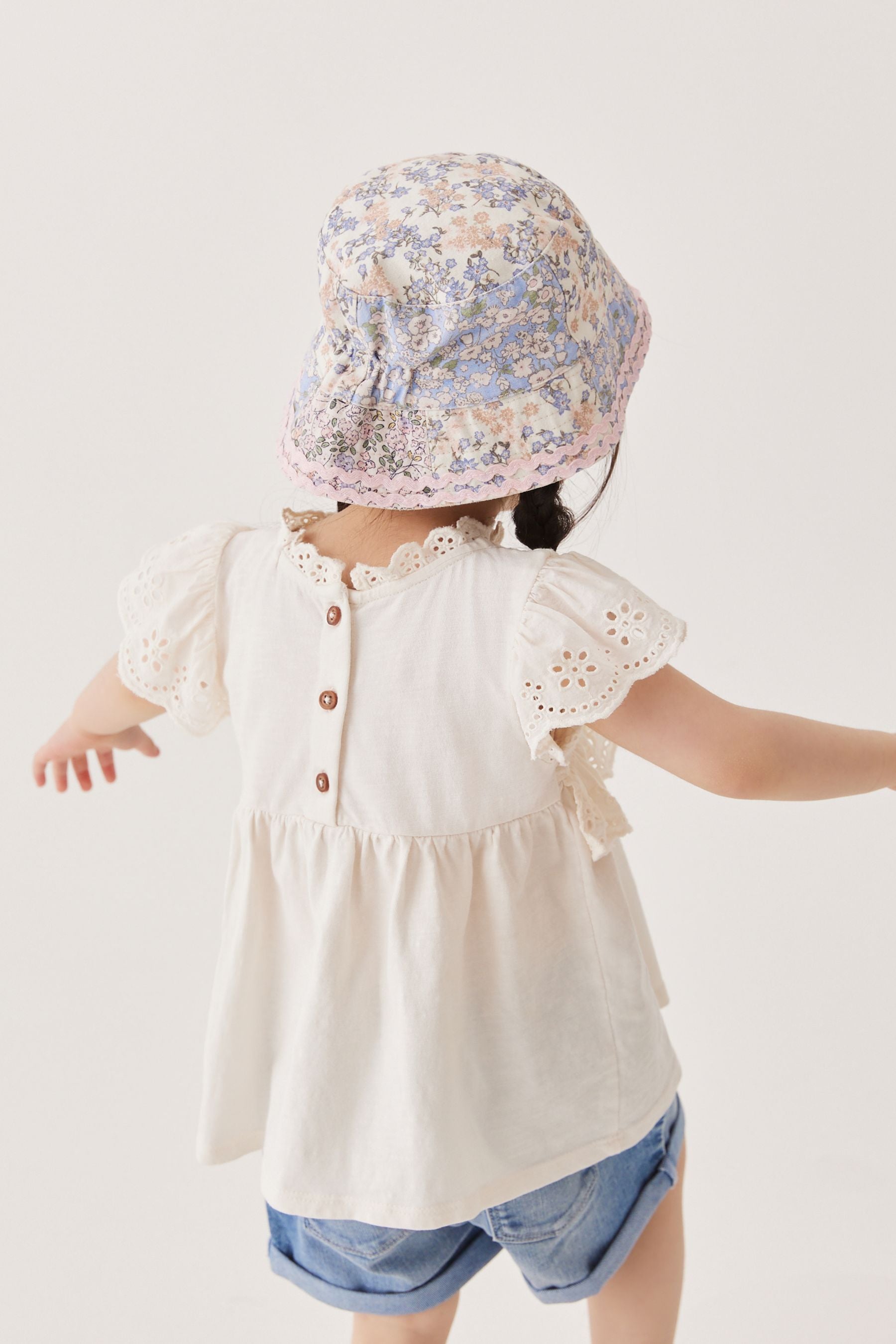 Cream Lace Trim Cotton Blouse (3mths-7yrs)