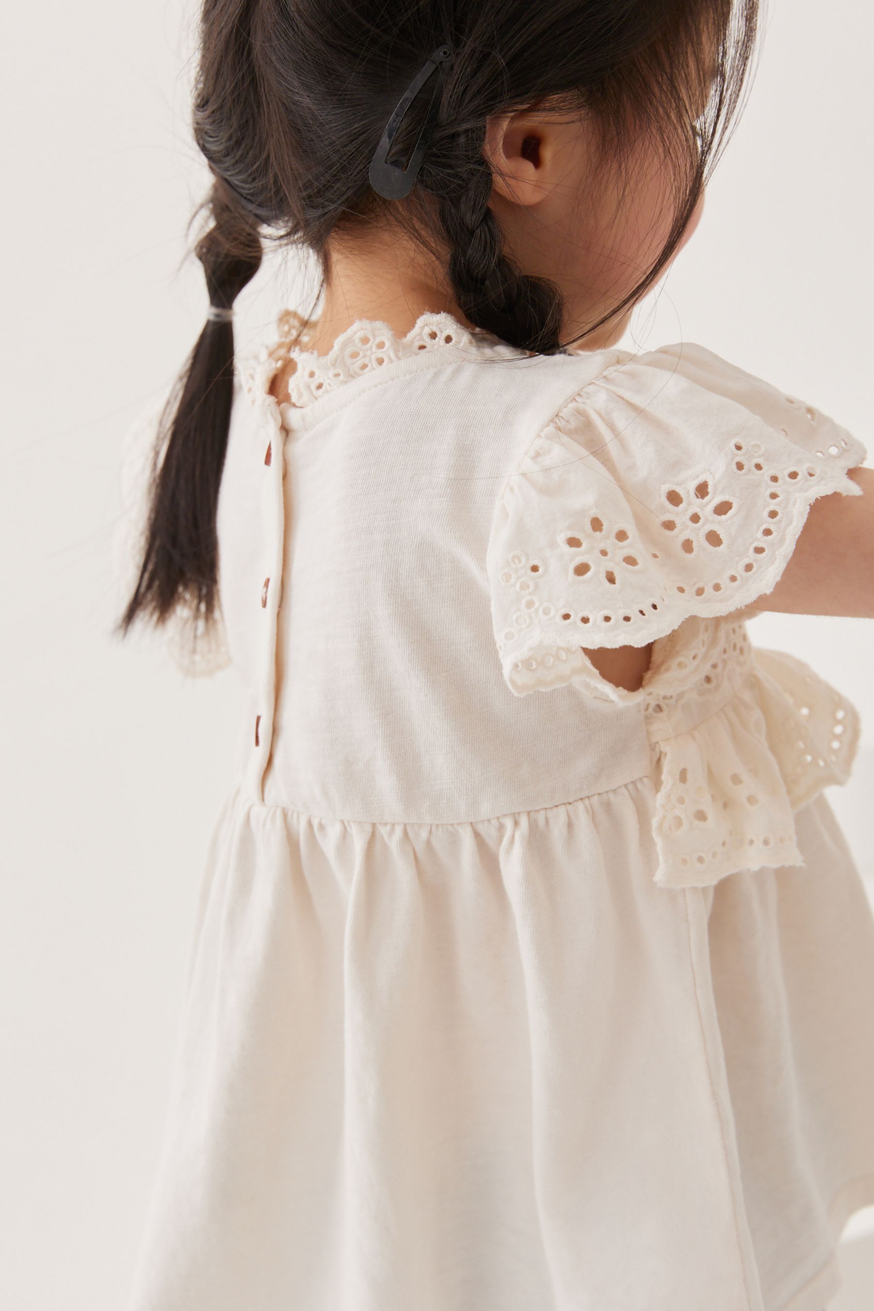 Cream Lace Trim Cotton Blouse (3mths-7yrs)