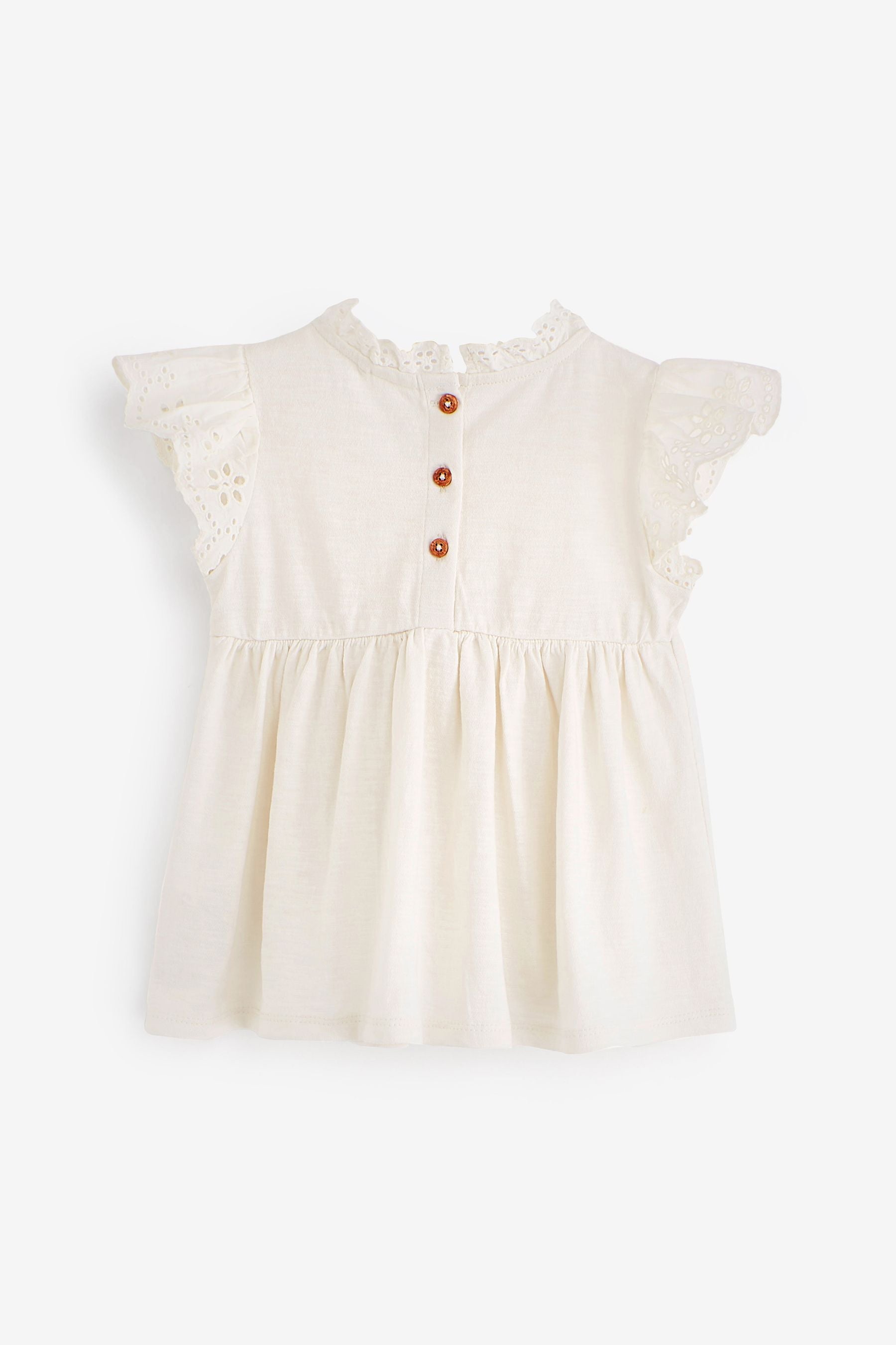 Cream Lace Trim Cotton Blouse (3mths-7yrs)