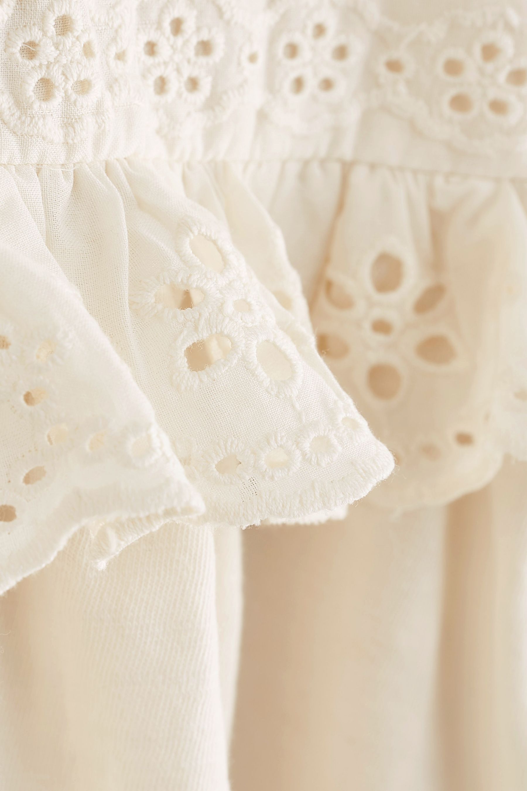 Cream Lace Trim Cotton Blouse (3mths-7yrs)