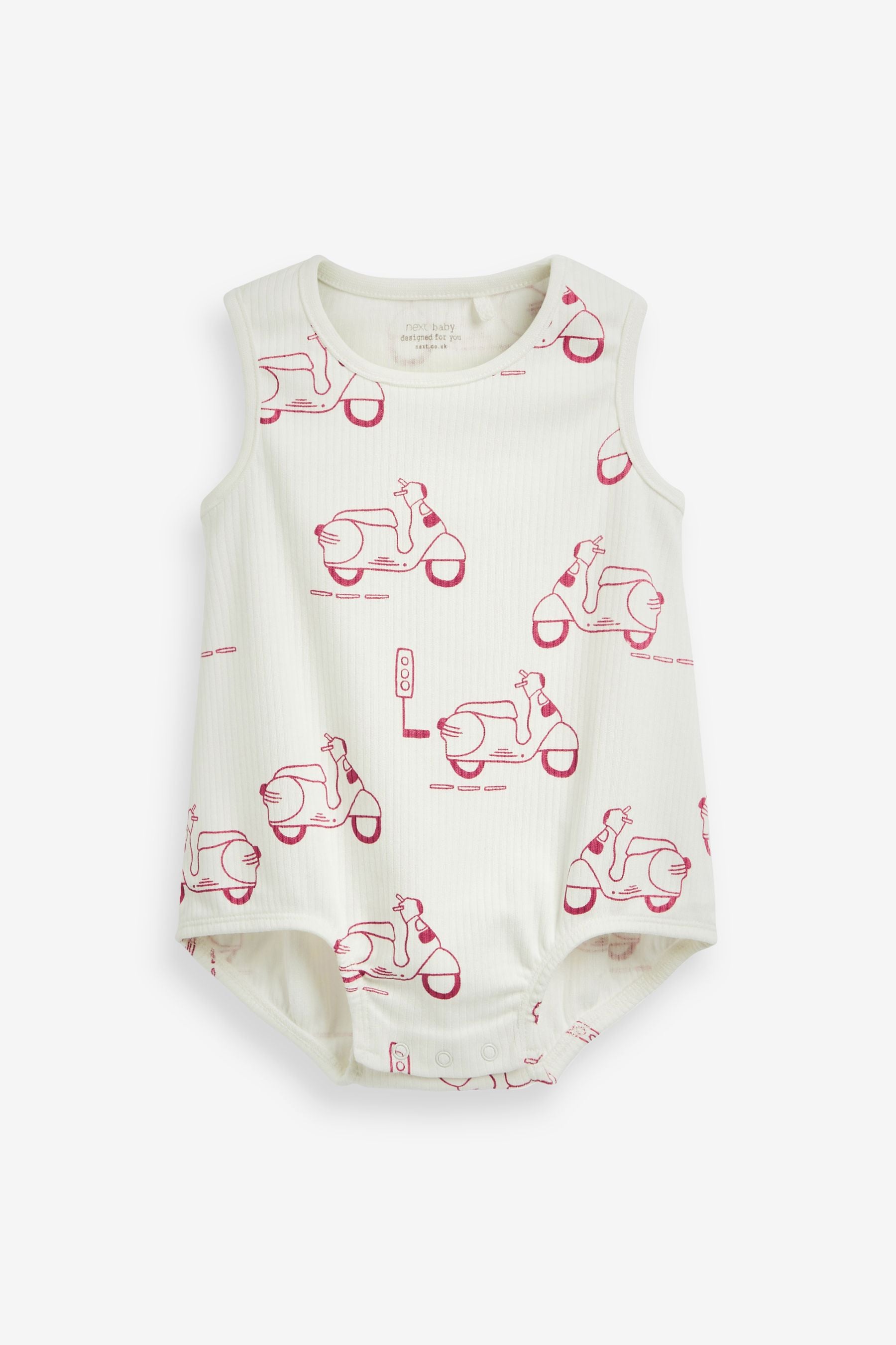 White Transport 2 Pack Bubble Shape Bodysuits (0mths-3yrs)