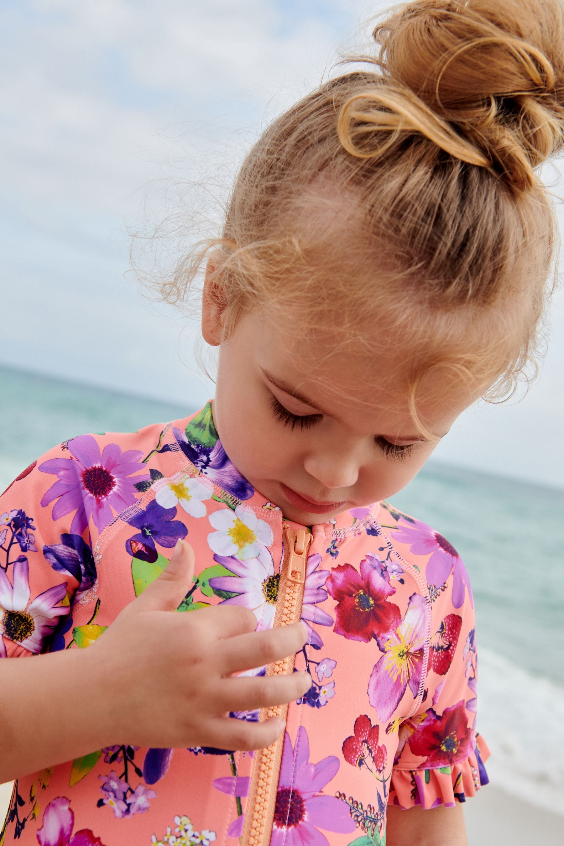 Coral Pink Sunsafe Swimsuit (3mths-7yrs)