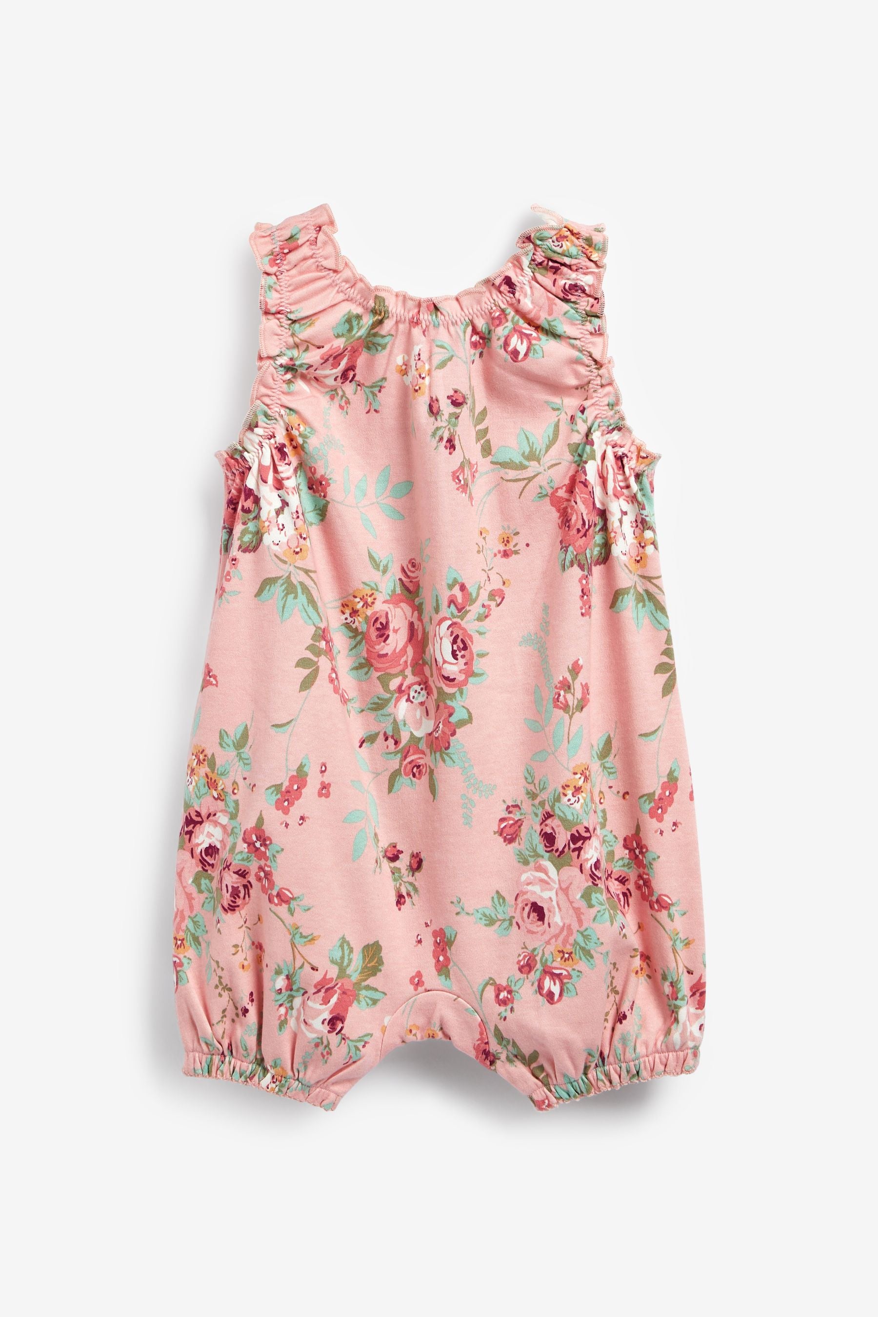 Pink Floral Single Romper (0mths-3yrs)