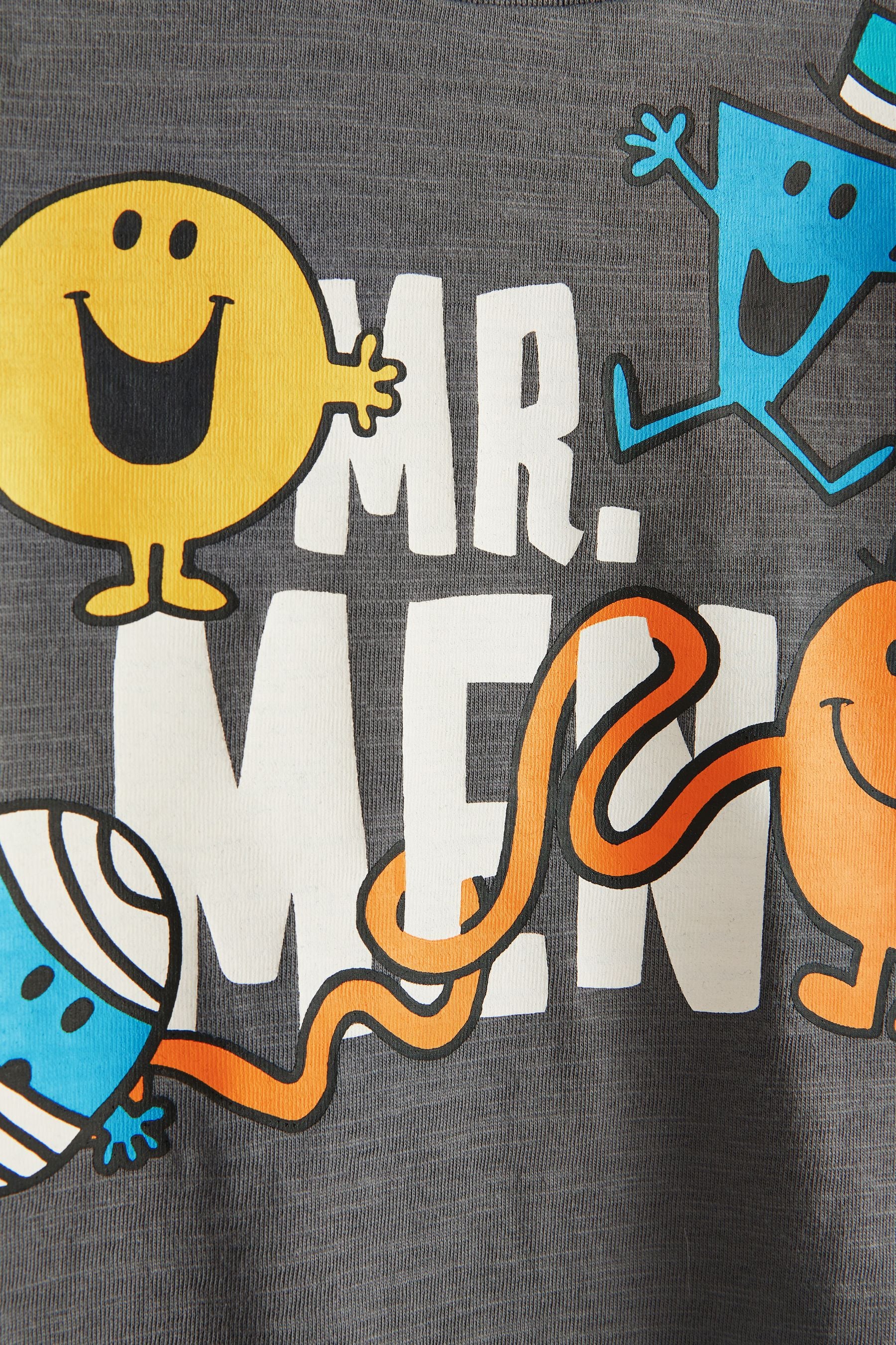 Charcoal Grey Mr Men Short Sleeve T-Shirt (3mths-8yrs)