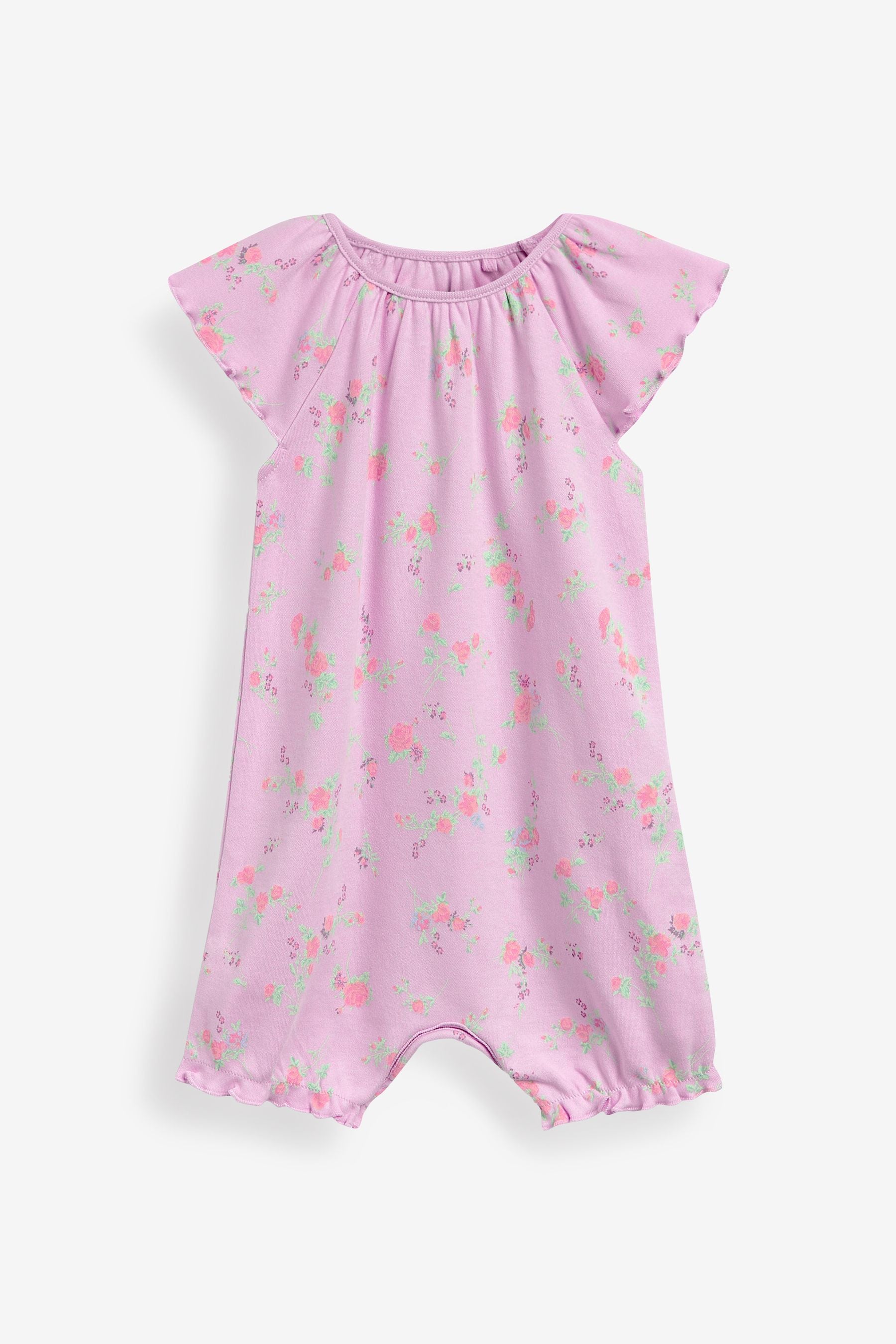 Pastel Pink Floral Baby 5 Pack Printed Rompers (0-18mths)