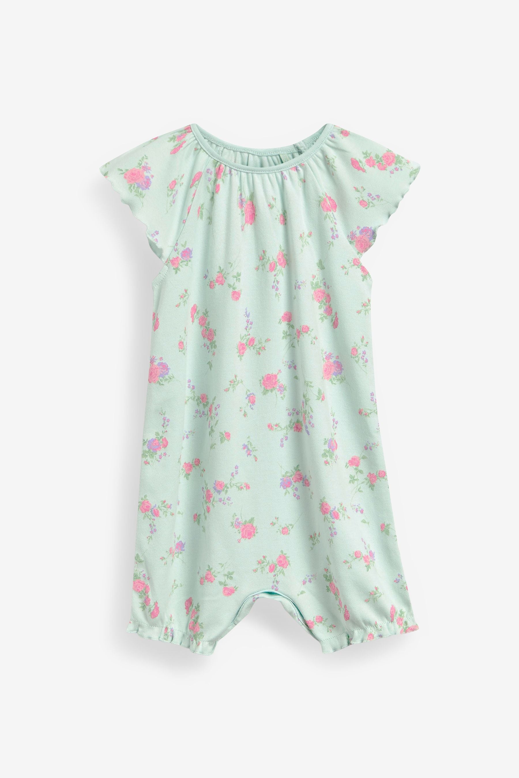 Pastel Pink Floral Baby 5 Pack Printed Rompers (0-18mths)