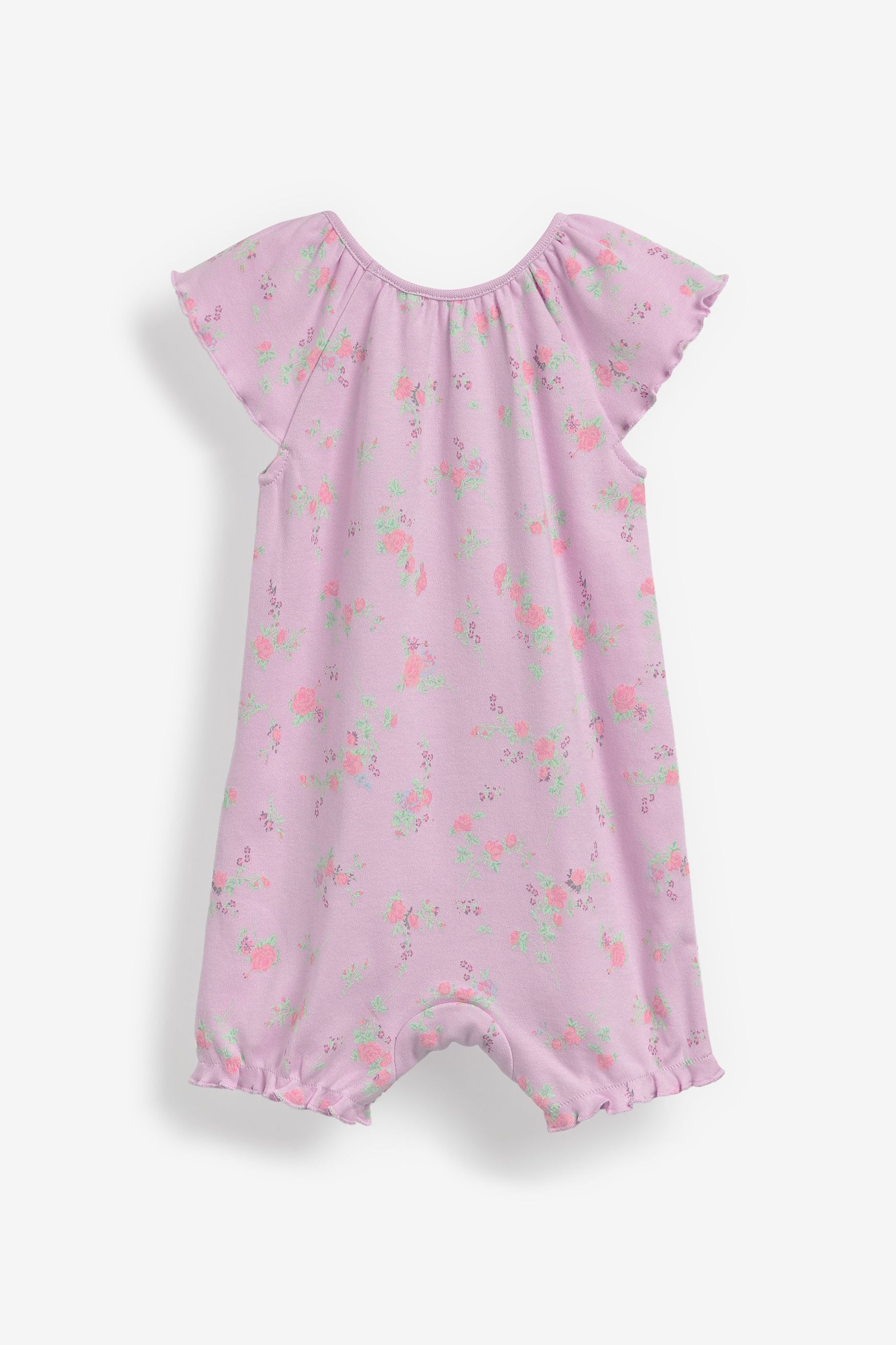 Pastel Pink Floral Baby 5 Pack Printed Rompers (0-18mths)